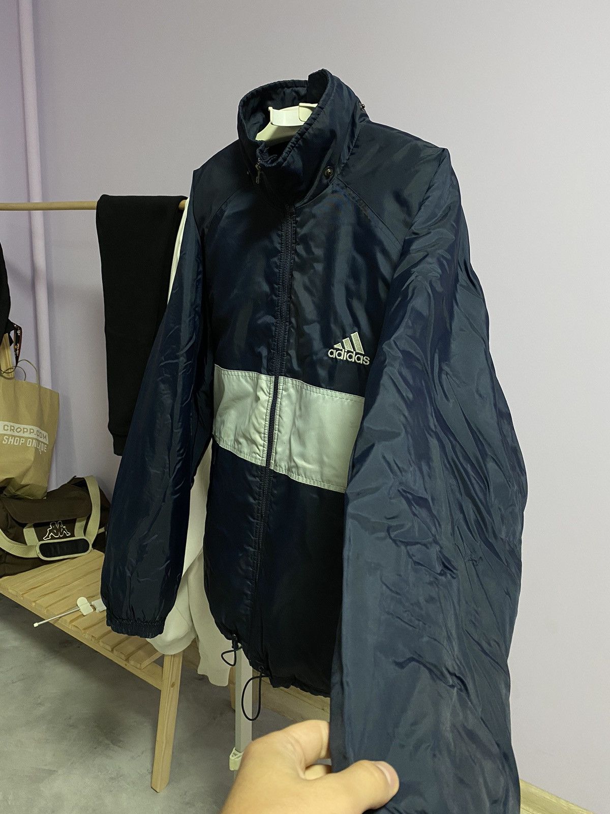 Adidas × Vintage 🥷🏻Vintage 90s Adidas Puffer Jacket BIG LOGO Size US M / EU 48-50 / 2 - 8 Thumbnail