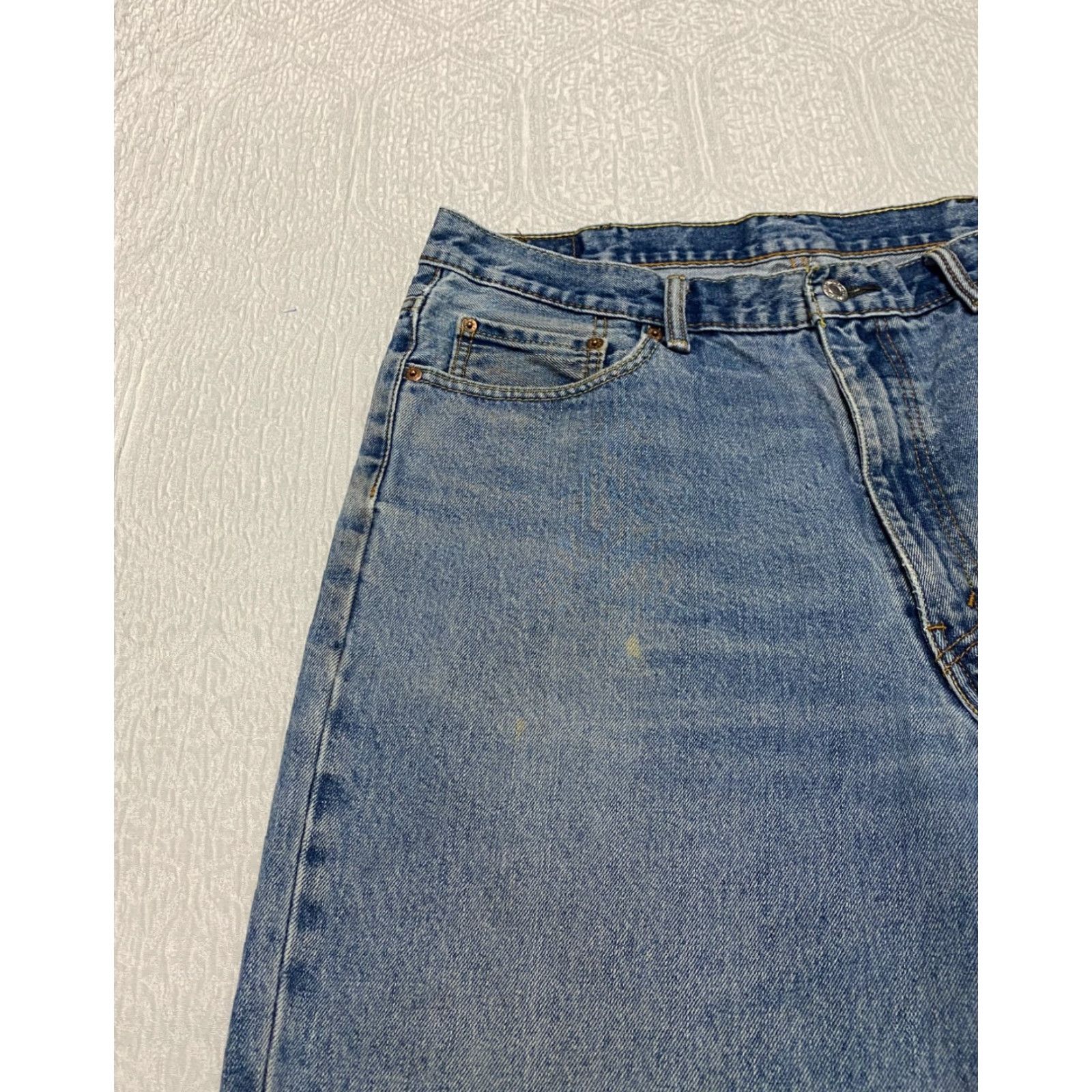 Levi's Levi's 550 Relaxed Fit Jeans Mens 38×34 Blue Denim 5-Pocket 100% Cotton Casual Straight Style Size US 38 / EU 54 - 2 Thumbnail