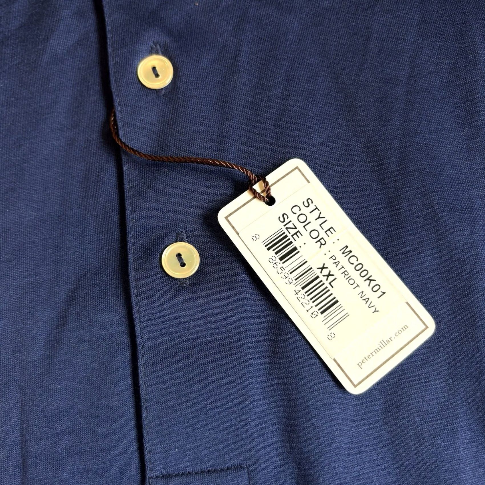 Peter Millar Peter Millar Polo Shirt Golf Patriot Navy Mens XXL Cotton NWT MC00K01 Size US XXL / EU 58 / 5 - 3 Thumbnail