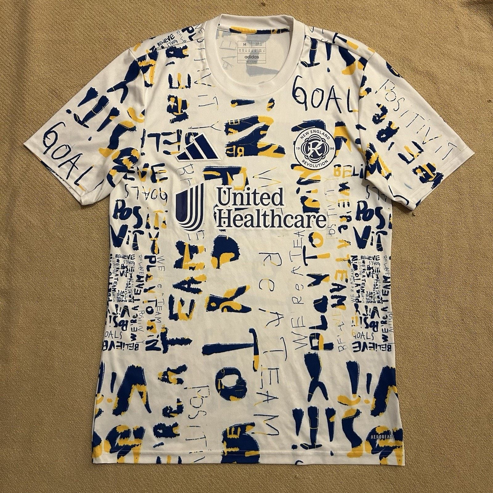 Adidas New England Revolution MLS Pre Match Soccer Jersey Medium Size US M / EU 48-50 / 2 - 1 Thumbnail