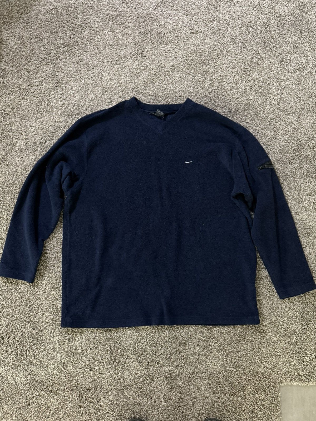 Nike Y2K Fuzzy Nike V-neck Size US XL / EU 56 / 4 - 1 Thumbnail