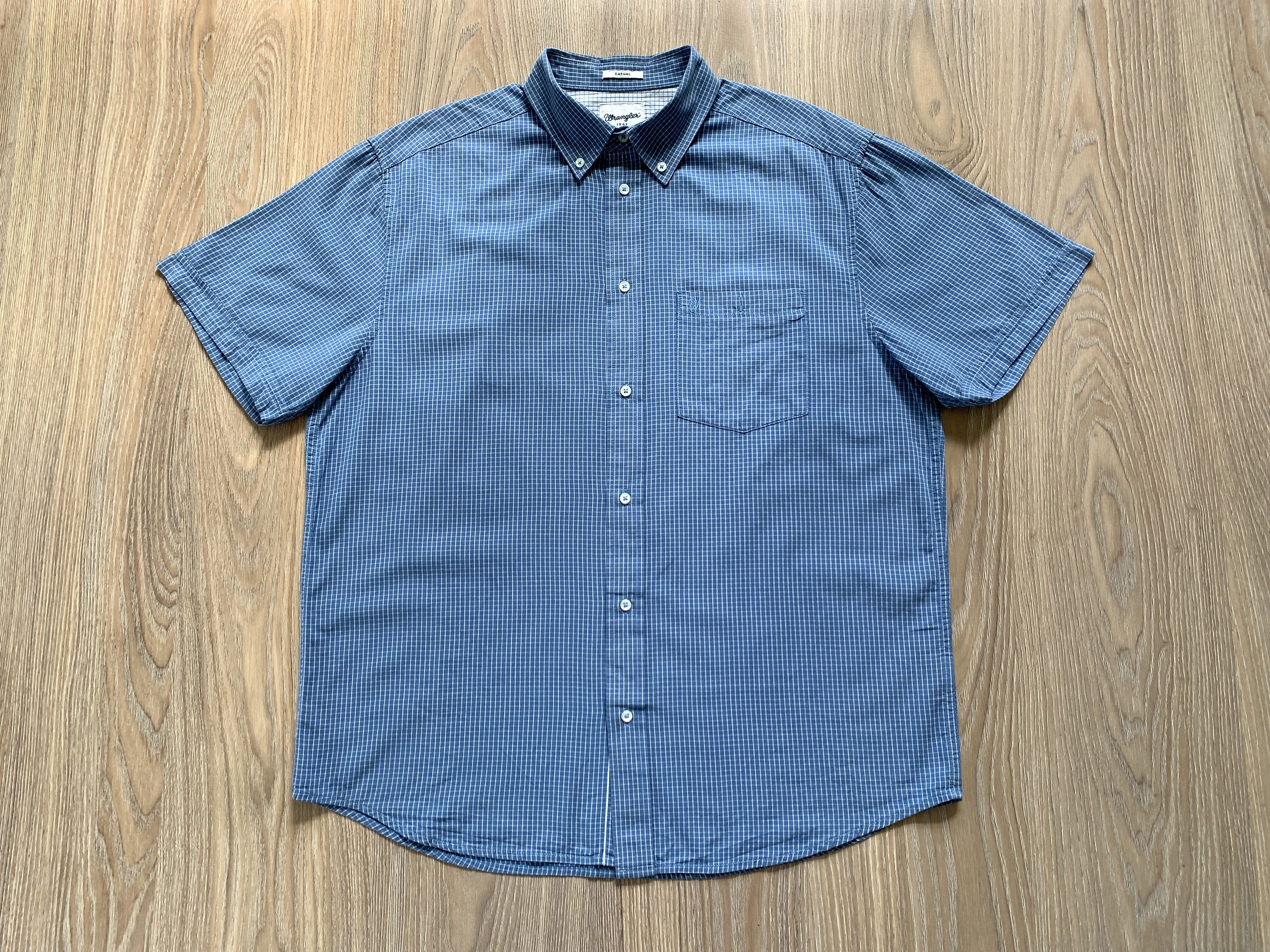Vintage × Wrangler Wrangler Casual Cotton Short Sleeve Shirt Size US L / EU 52-54 / 3 - 2 Thumbnail