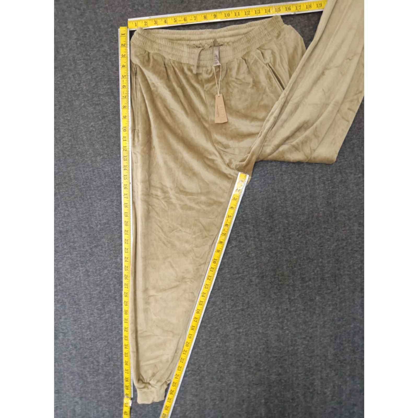 SKIMS VINTAGE SKIMS Velour Jogger Pants Women's XL Gold AP-JOG-0584 Size 40" / US 18 - 4 Thumbnail