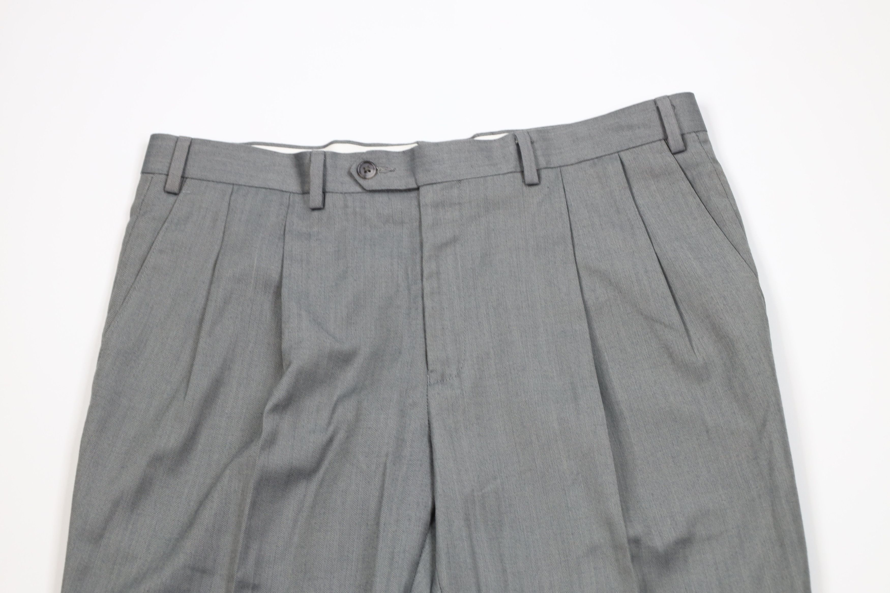Ralph Lauren Vintage 90s Ralph Lauren Pleated Cuffed Wide Leg Chino Pants Size US 36 / EU 52 - 2 Thumbnail