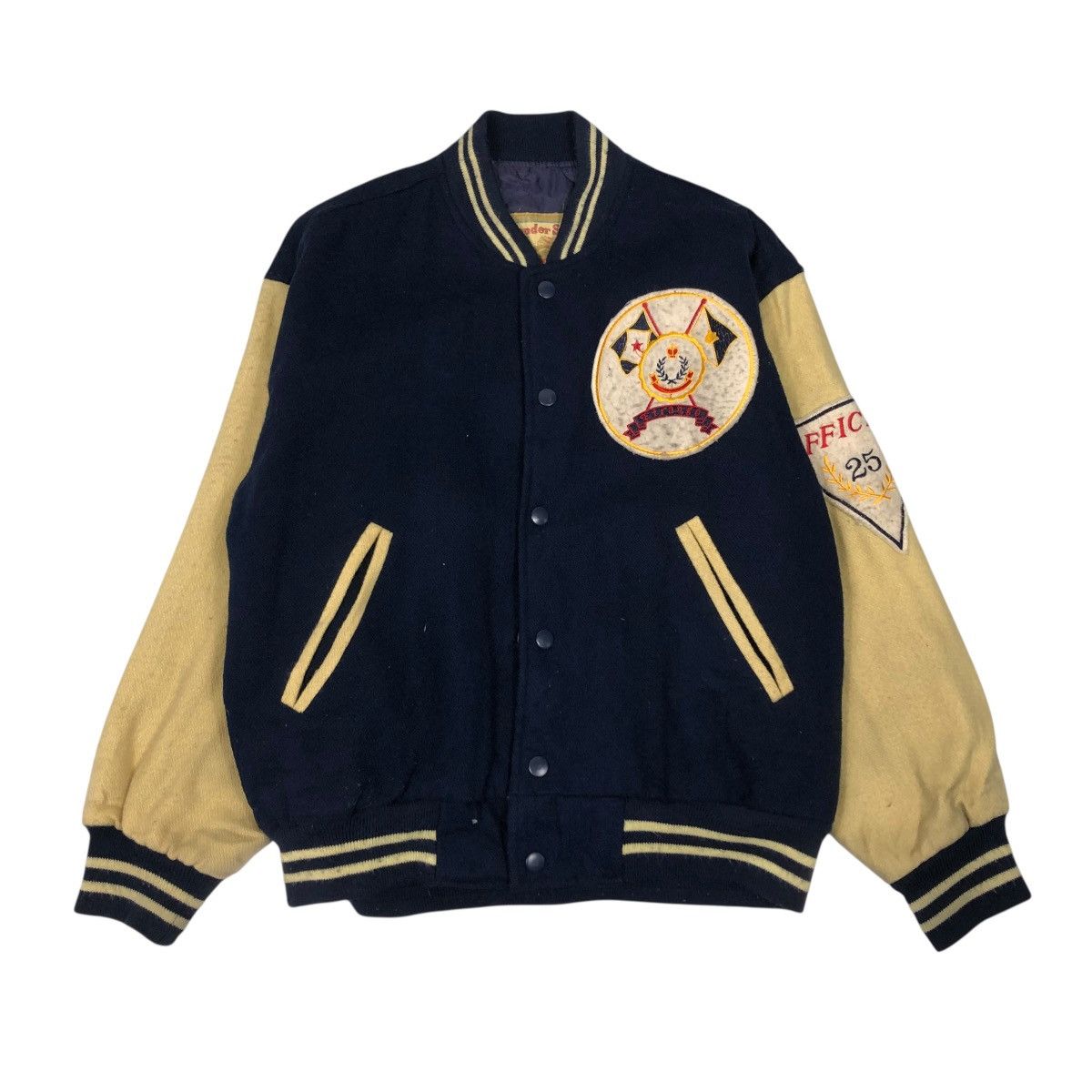 Vintage 🔥VINTAGE WOOL VARSITY JACKET WONDERSTORY ISSEY MIYAKE Size US M / EU 48-50 / 2 - 1 Thumbnail