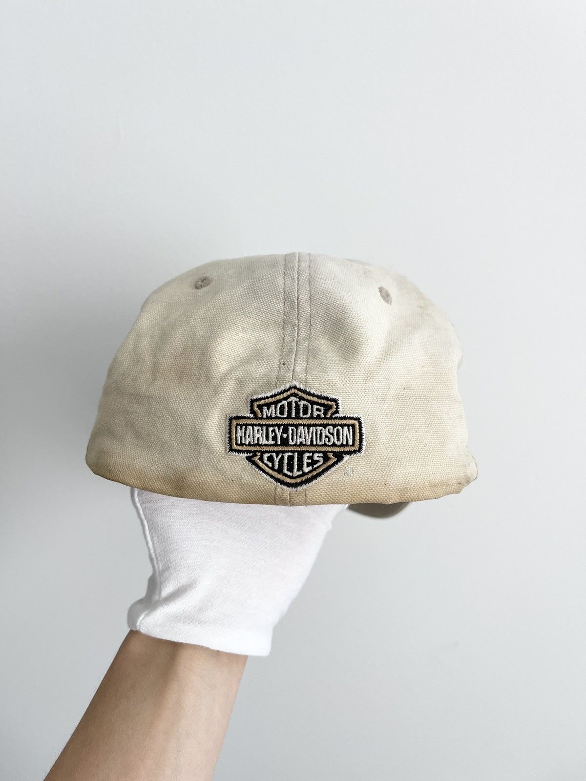 Harley Davidson STEAL! 2000s Harley Davidson The Bald Eagle USA Biker Hat Size ONE SIZE - 4 Thumbnail