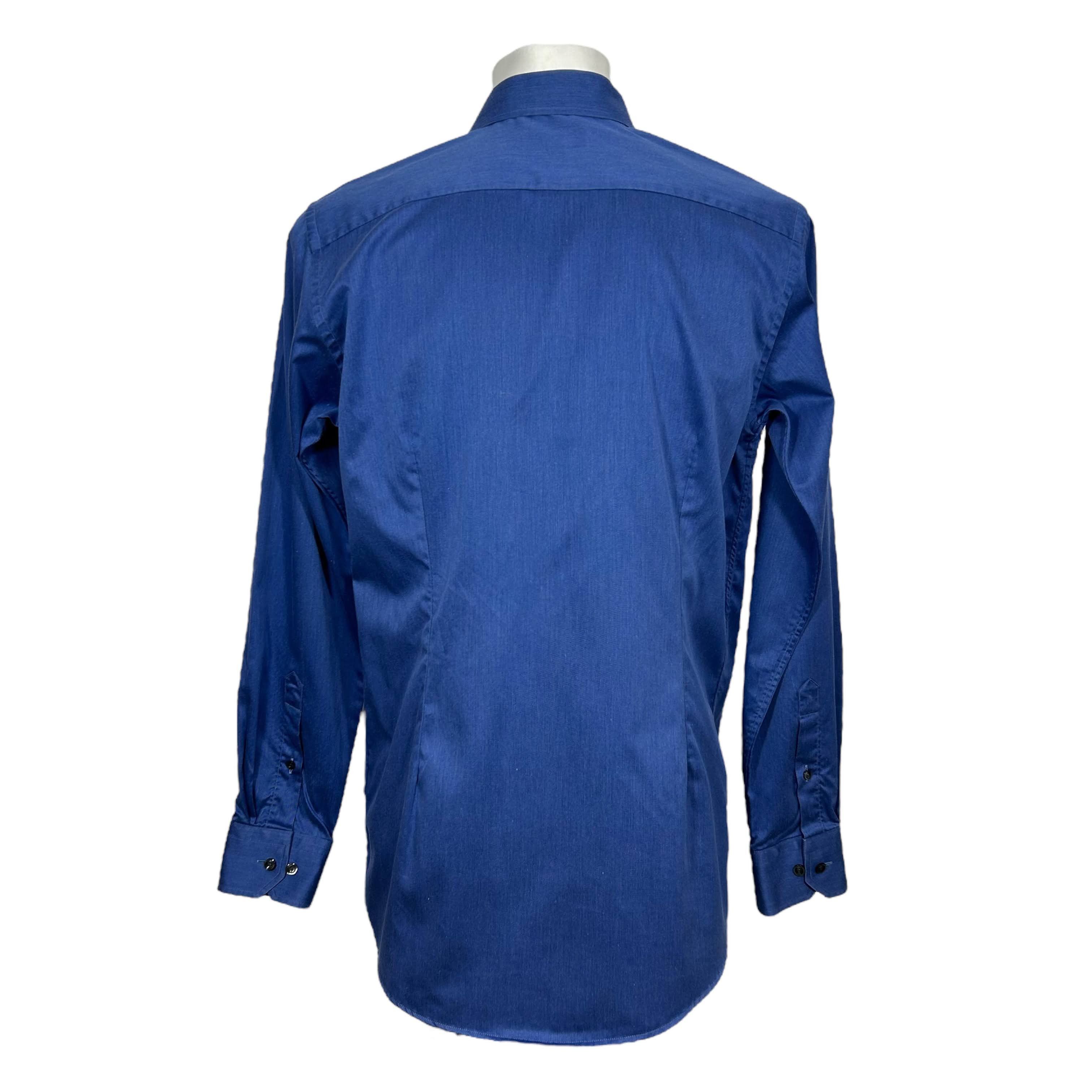 Eton Eton Contemporary Fit Cambridge Cotton Blue Shirt 15.5 Size 38R - 2 Thumbnail
