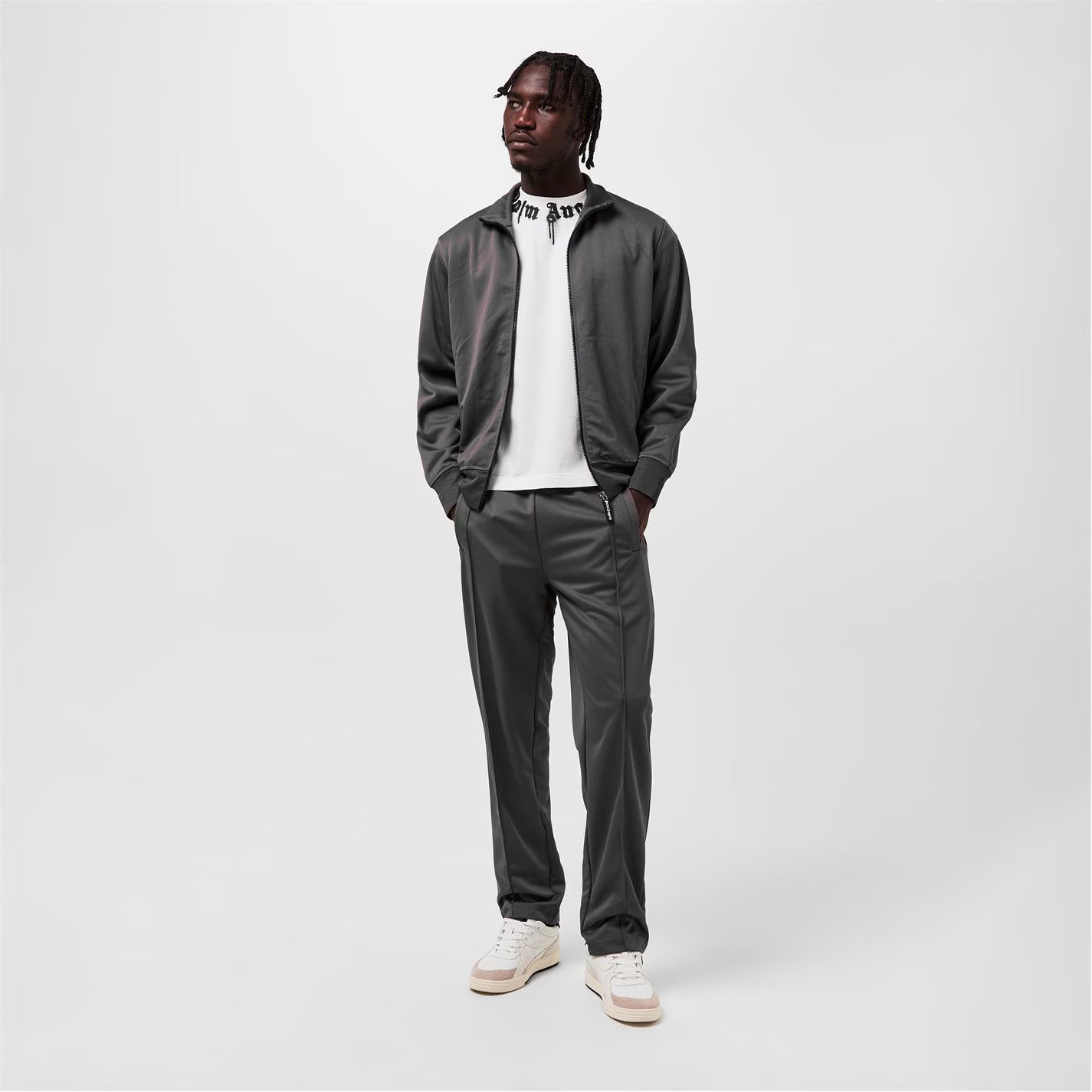 Palm Angels o1g2r1mq0426 Curve Open Hem Tracksuit Sweatpants & Joggers Size US 30 / EU 46 - 5 Thumbnail