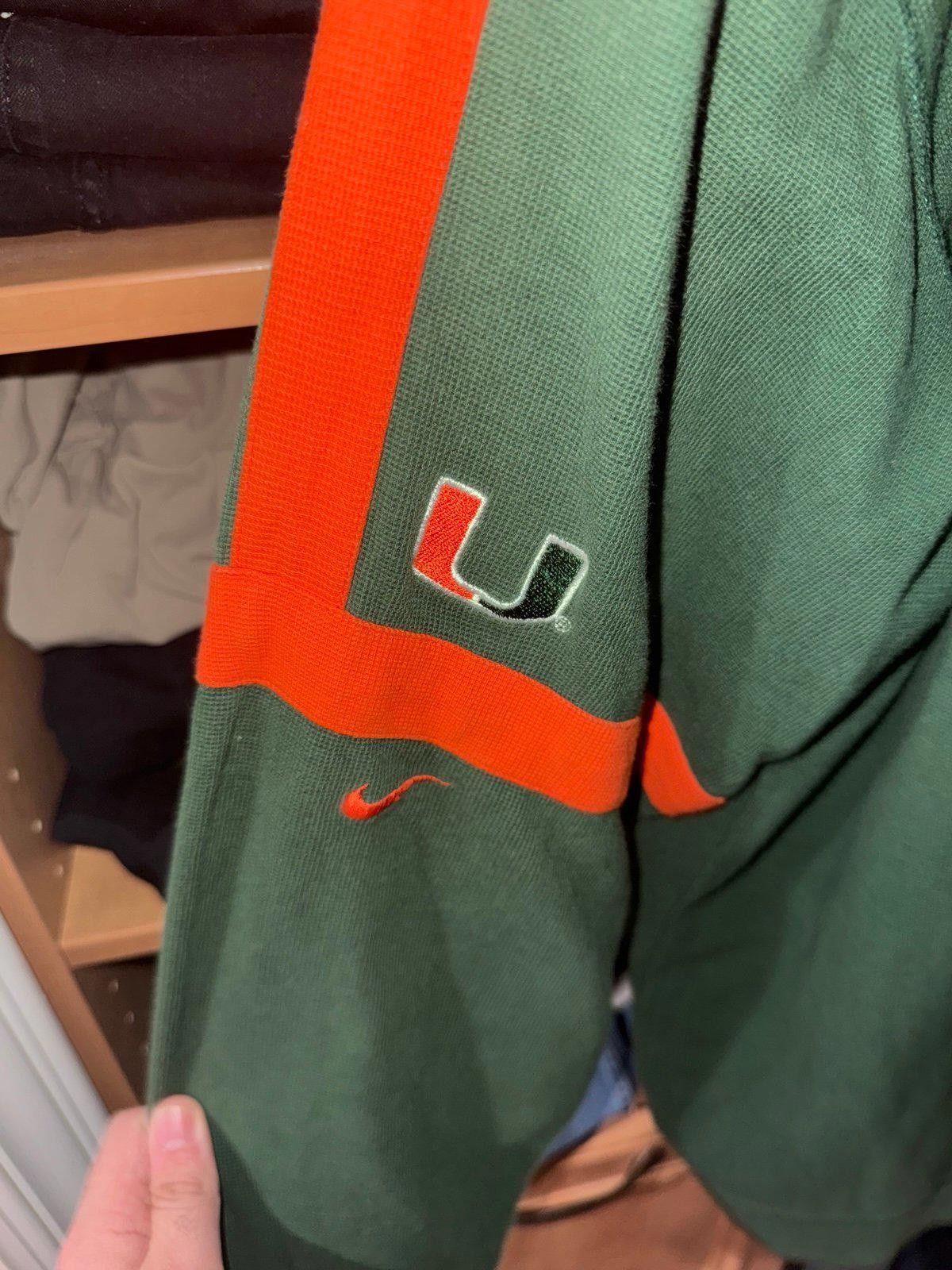 Nike Nike Team Miami Hurricanes Waffle Knit Longsleeve Mens Sz XL Size US XL / EU 56 / 4 - 3 Thumbnail