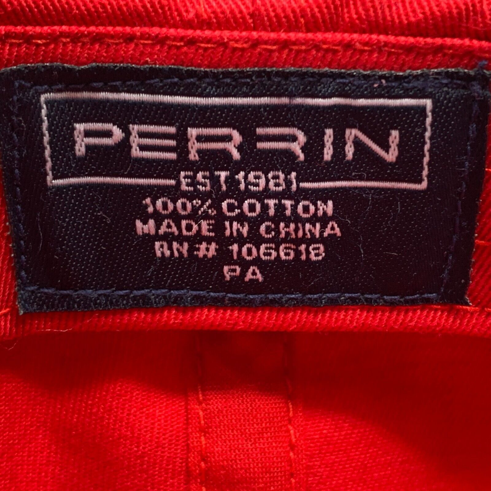 Perrin Chicago Illinois Dad Hat Cap Red Sailboat Nautical 6 Panel Size ONE SIZE - 7 Thumbnail