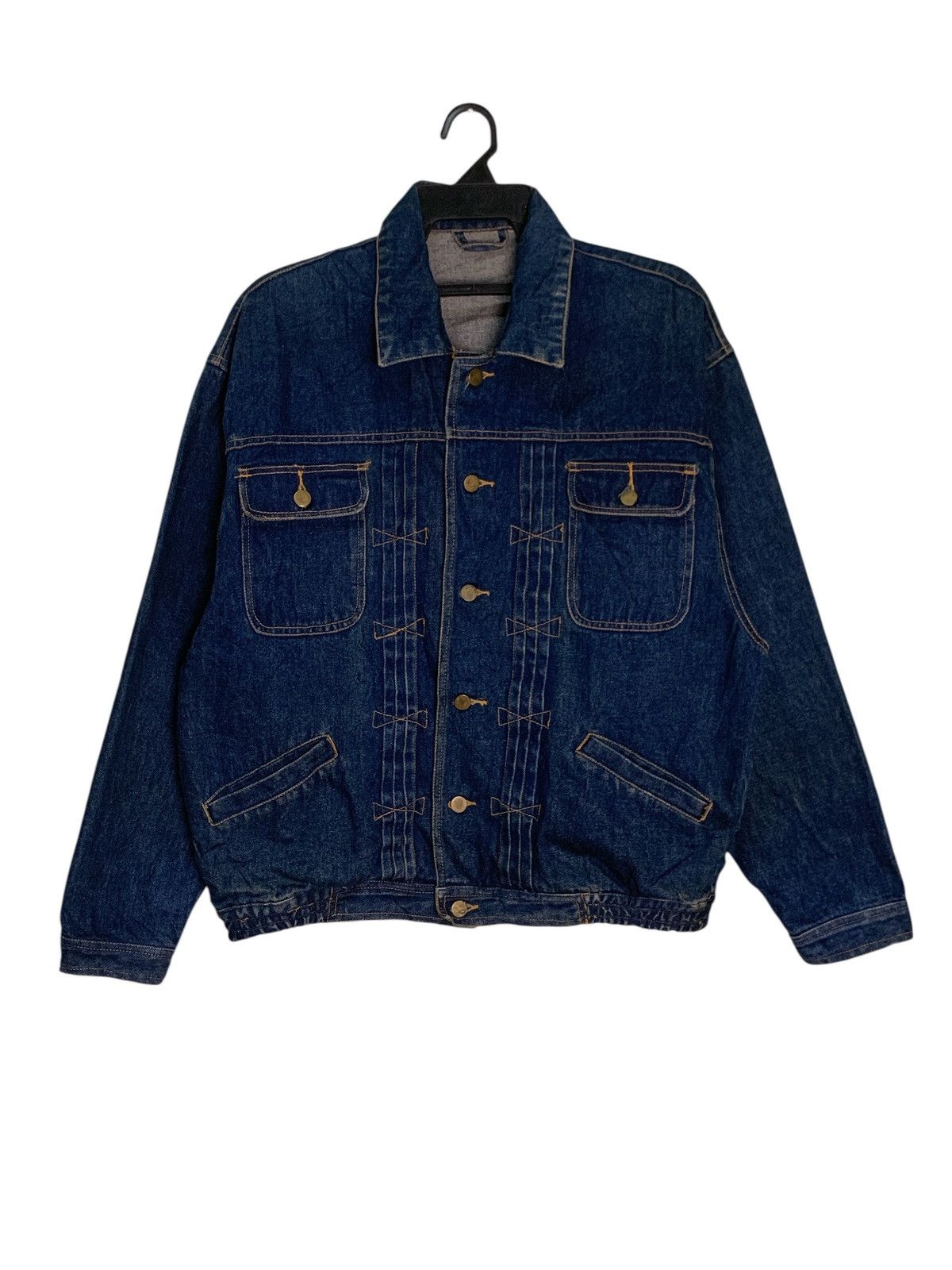 Japanese Brand Rare Design Vintage Japanese Denim Jackets Size US L / EU 52-54 / 3 - 1 Thumbnail