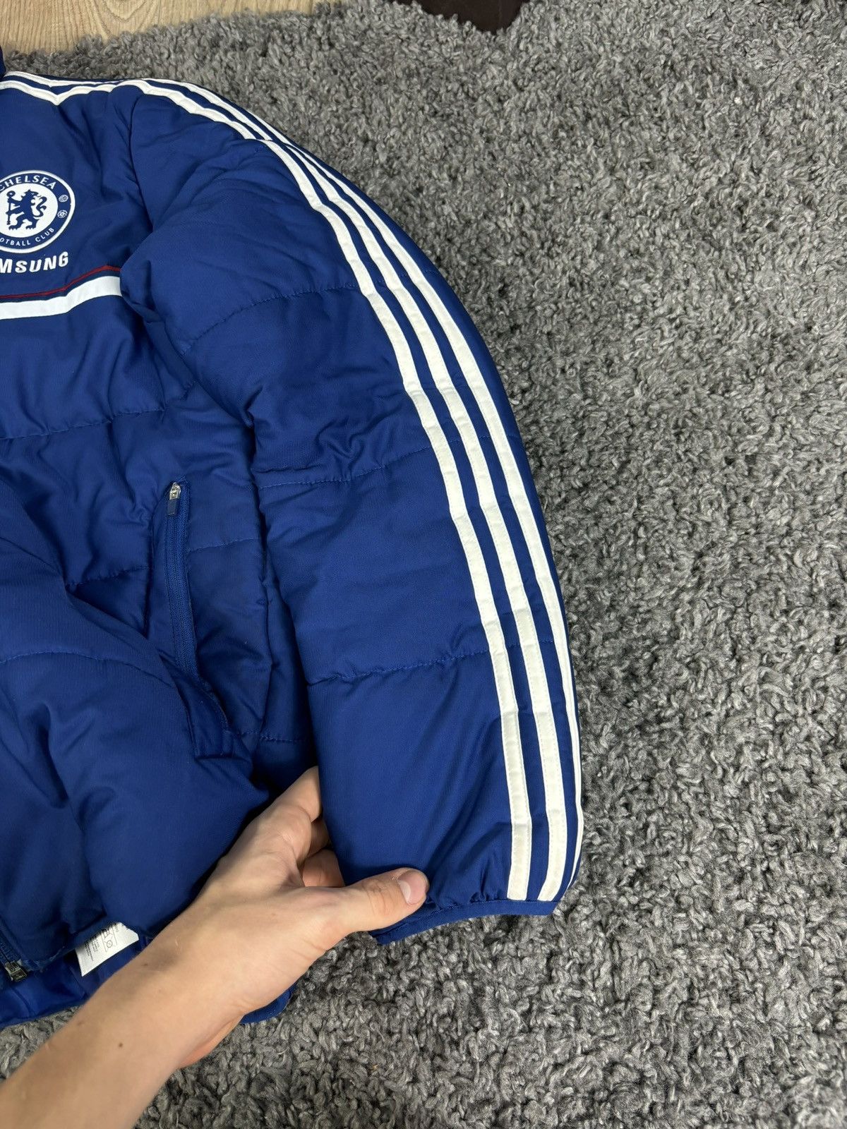 Adidas × Chelsea Soccer × Vintage ADIDAS Chelsea FC Puffer Down Jacket Football Vintage Size US M / EU 48-50 / 2 - 12 Thumbnail