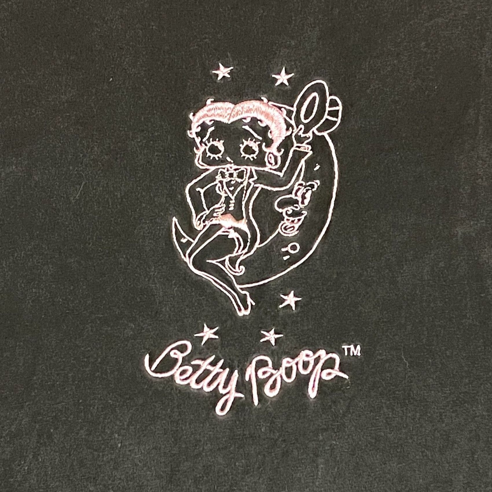 Lazy Oaf Lazy Oaf Betty Boop T Shirt Womens M/L Black Embroidered Short Sleeve Crew Neck Size M / US 6-8 / IT 42-44 - 2 Thumbnail