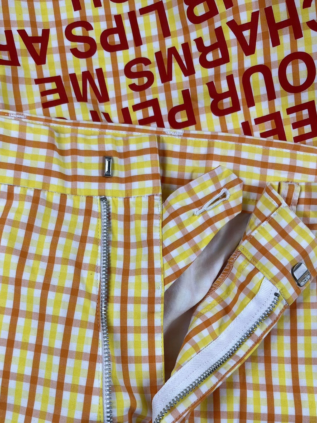 Junya Watanabe SS02 Sample Junya Watanabe Plaid Poem Print Shorts Size US 32 / EU 48 - 4 Thumbnail