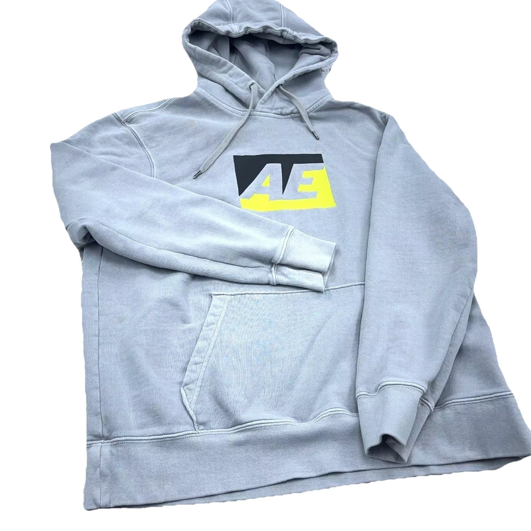 American Eagle Outfitters American Eagle Hoodie Men L Gray Sweatshirt Heavy Cotton Retro AEO Size US L / EU 52-54 / 3 - 3 Thumbnail