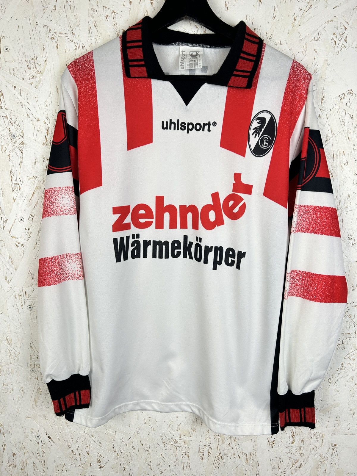 Vintage 90s Uhlsport SC Freiburg 1995/96 Away Kit Long Sleeve Jersey Size US M / EU 48-50 / 2 - 1 Thumbnail