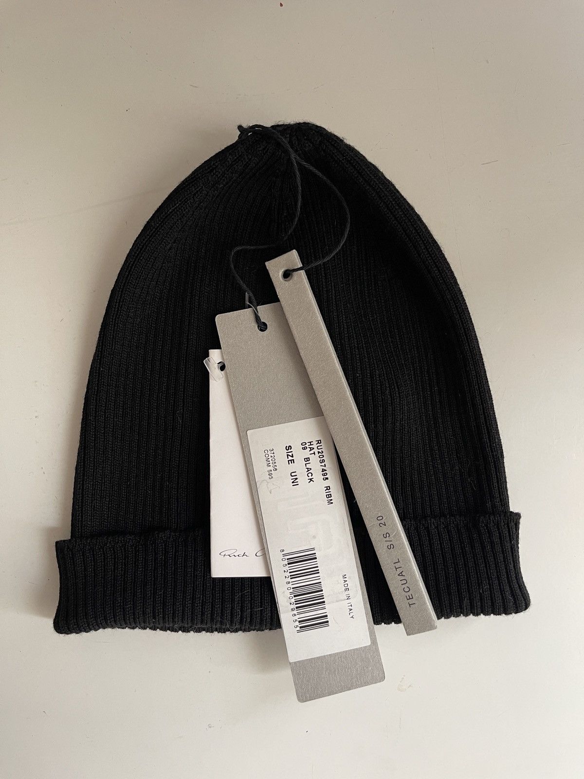 Rick Owens SS20 Tecuatl Light Wool Beanie Size ONE SIZE - 1 Thumbnail