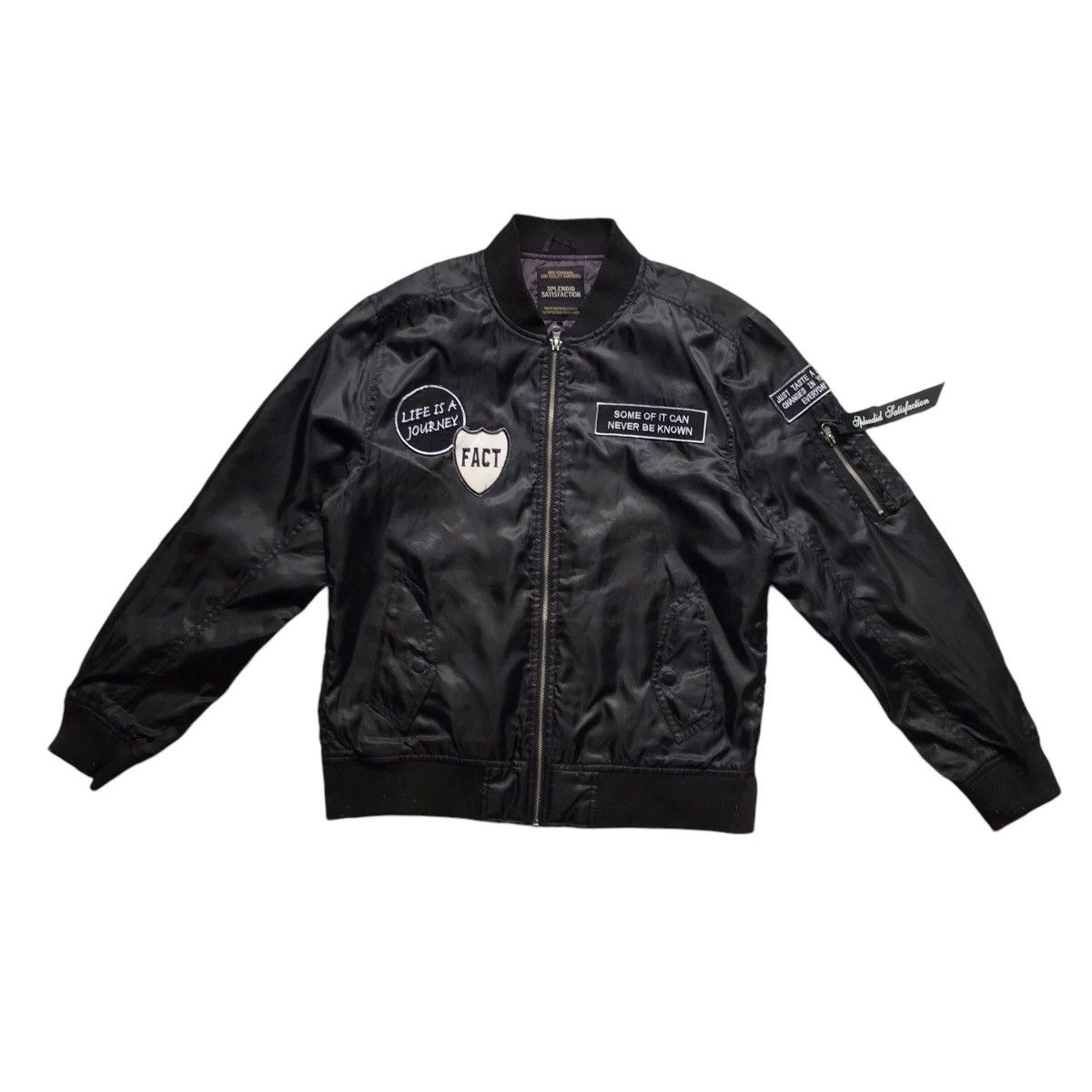 Japanese Brand VINTAGE SPLENDID SATISFACTION MA 1 BOMBER FLIGHT JACKET Size US L / EU 52-54 / 3 - 1 Thumbnail