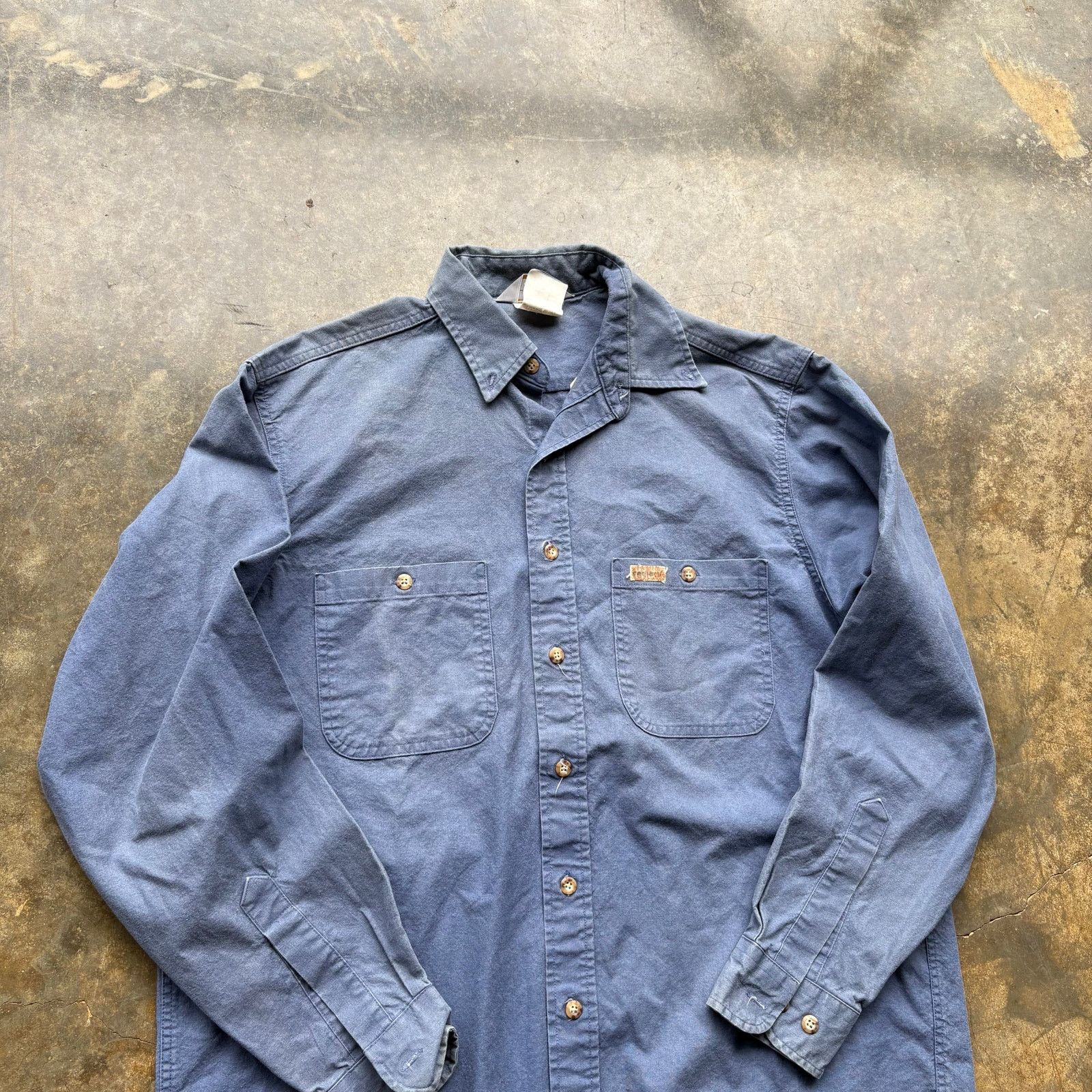 Carhartt Vintage faded Carhartt Work Shirt Size US XL / EU 56 / 4 - 2 Thumbnail