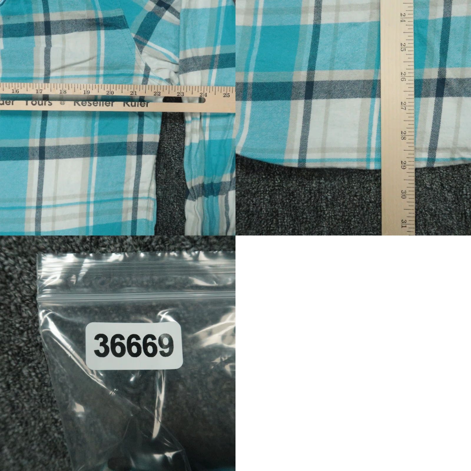 Vintage Angry Minnow Shirt Mens Large Blue Plaid Flannel Button-Up Size US L / EU 52-54 / 3 - 8 Thumbnail