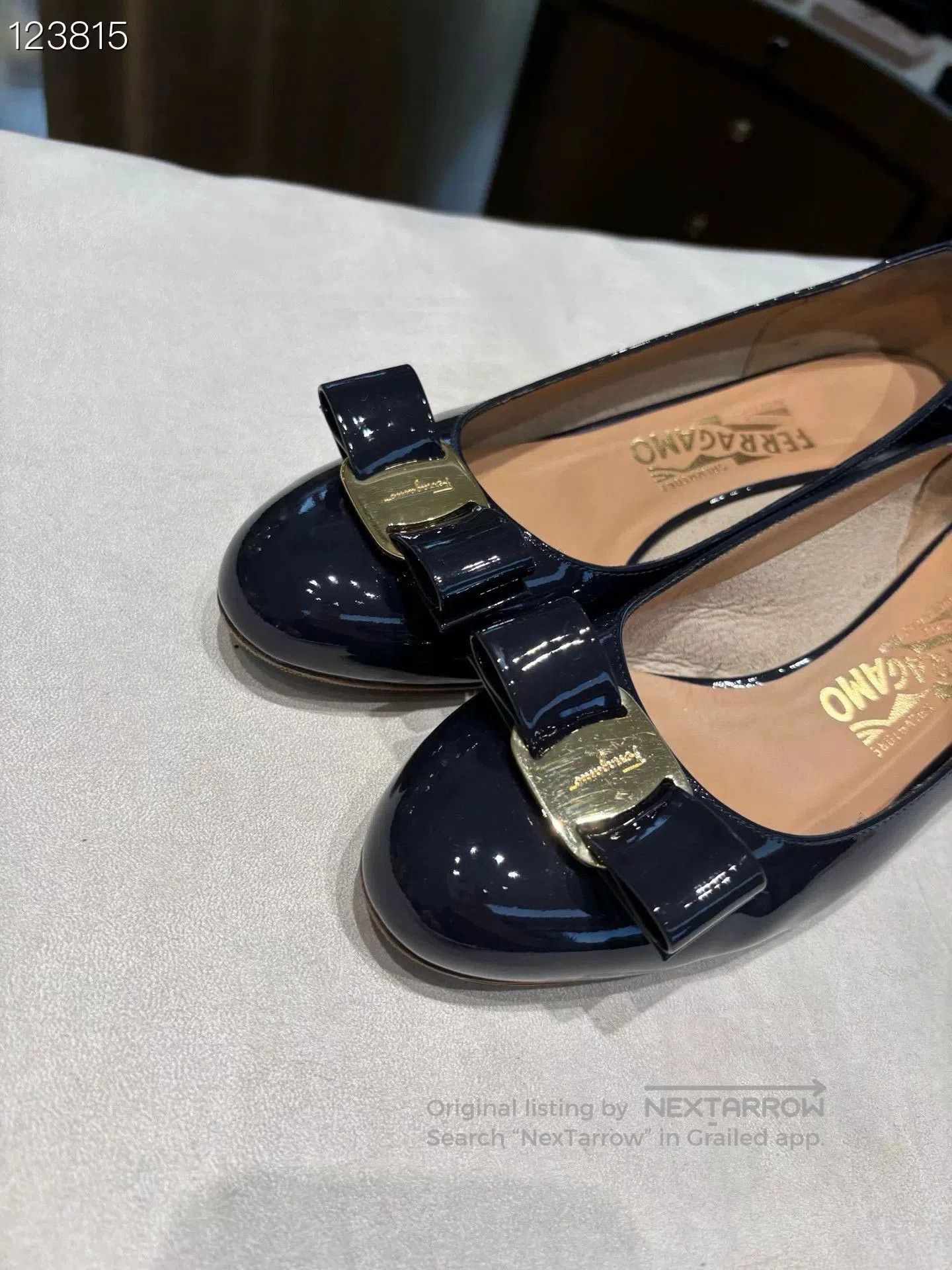 Salvatore Ferragamo Ferragamo Black Bow Square Heel Shoes. Size US 6 / IT 36 - 3 Thumbnail
