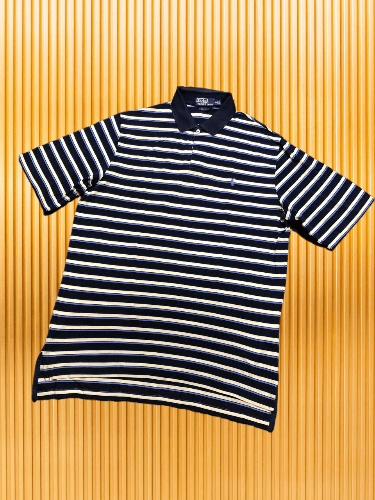 Polo Ralph Lauren Polo Ralph Lauren Rare Striped Polo Shirt Vintage Y2K Style Size US L / EU 52-54 / 3 - 1 Thumbnail
