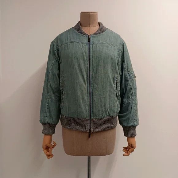 Lafayette 148 LAFAYETTE 148 NEW YORK Denim Yarn & Org Chambray Bomber - XS Size XS / US 0-2 / IT 36-38 - 10 Thumbnail