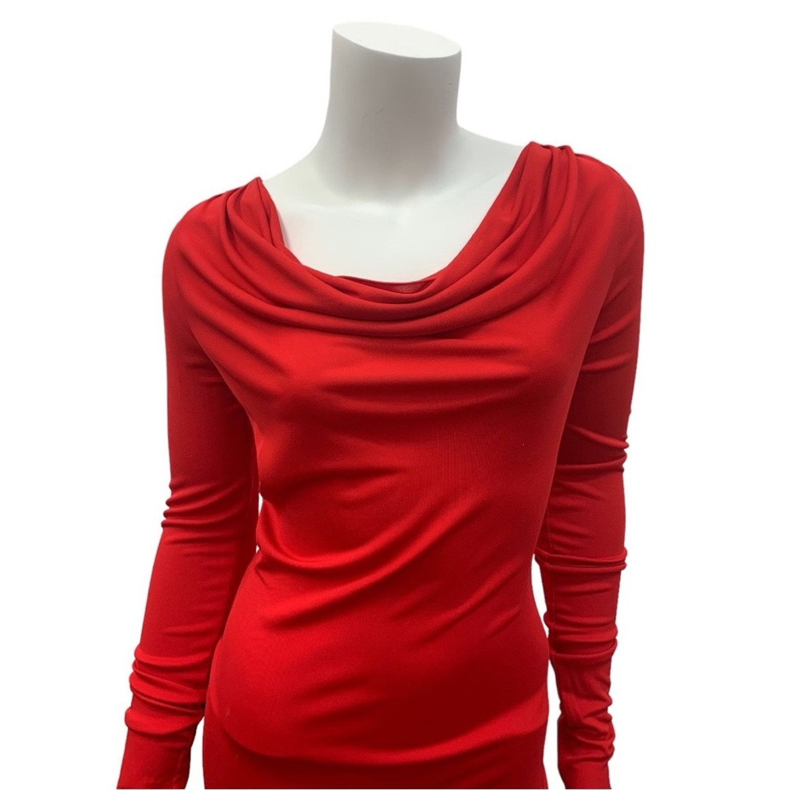 Versace NWT Versace Red Long Sleeve Knee-Length Dress Size S / US 4 / IT 40 - 3 Thumbnail