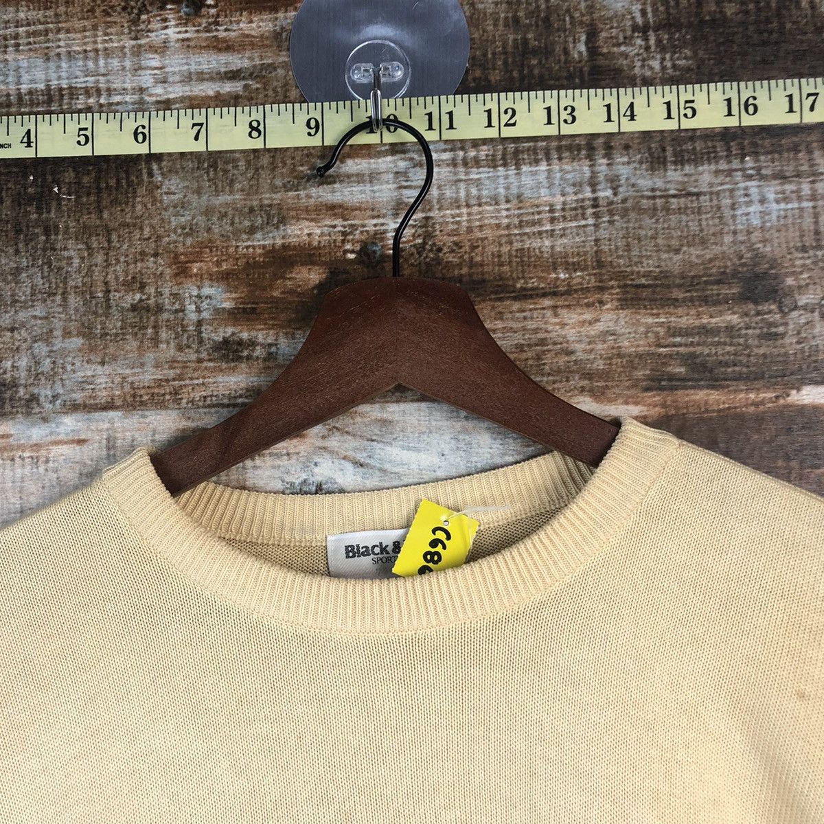 Homespun Knitwear DL Black White sportwear vintage japan Beige Knitwear #C686 Size US M / EU 48-50 / 2 - 4 Thumbnail