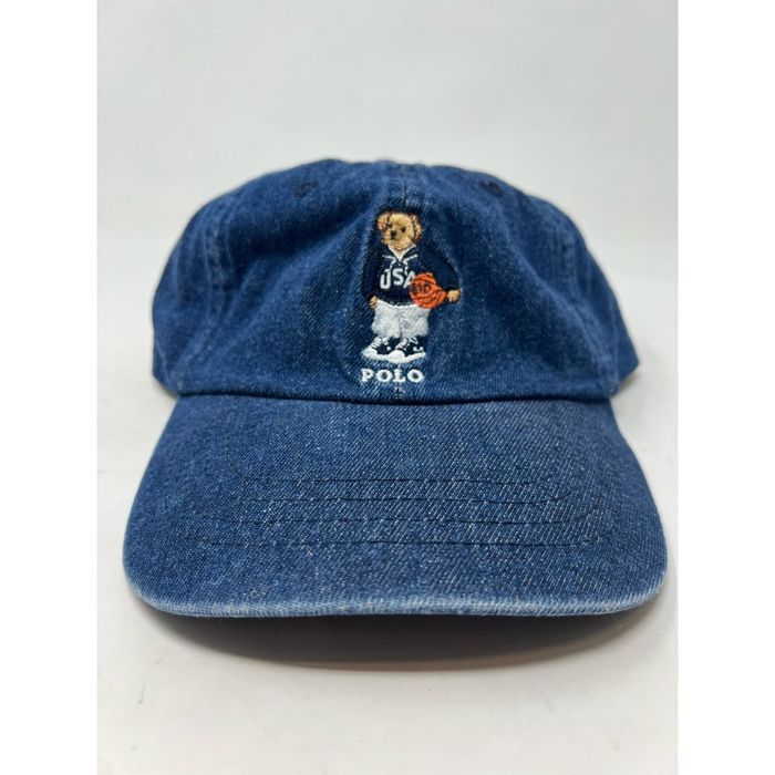 Ralph Lauren Denim Bear Baseball Cap 240657