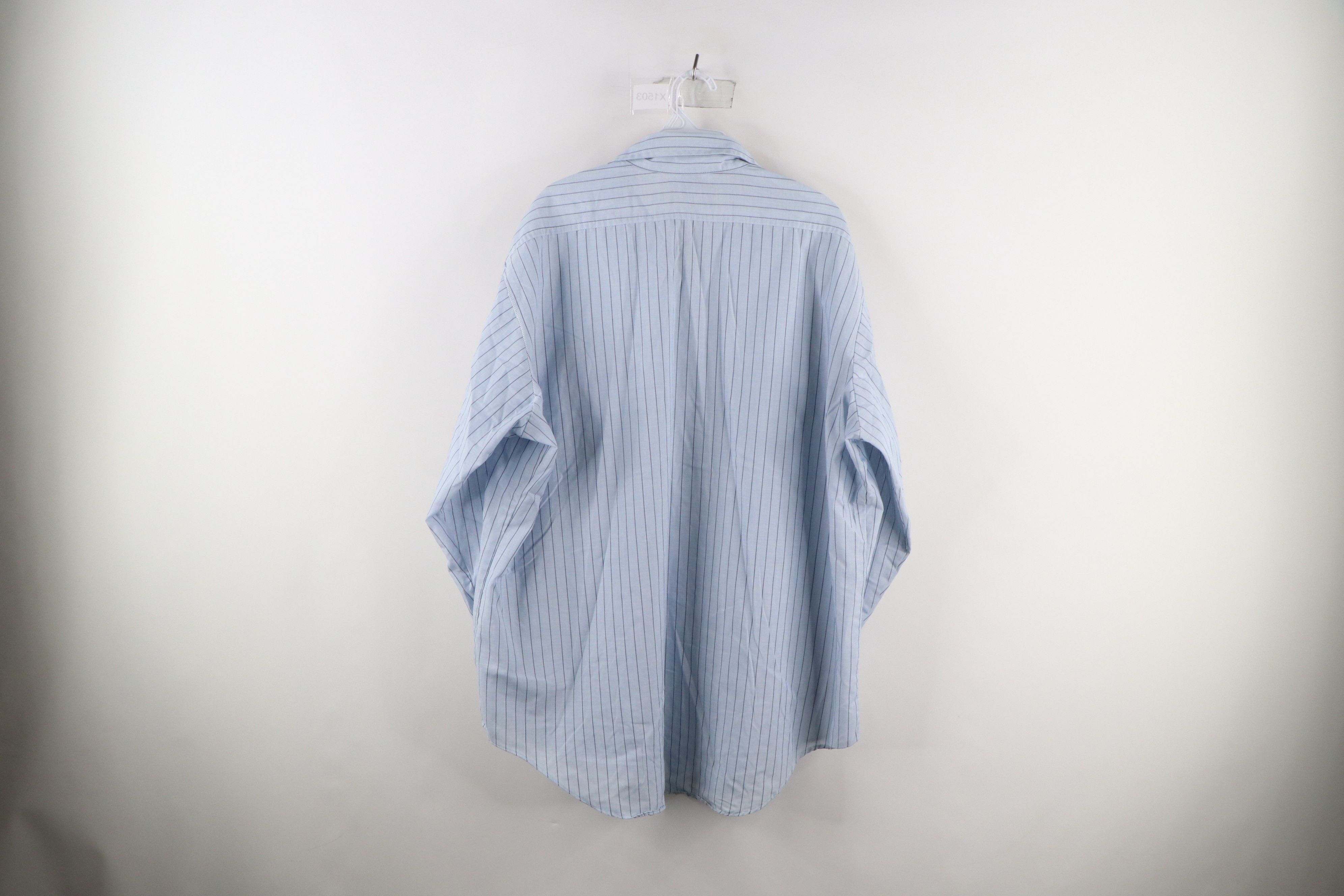 Vintage Vintage 70s Streetwear Work Mechanic Button Shirt Blue USA Size US XL / EU 56 / 4 - 6 Thumbnail