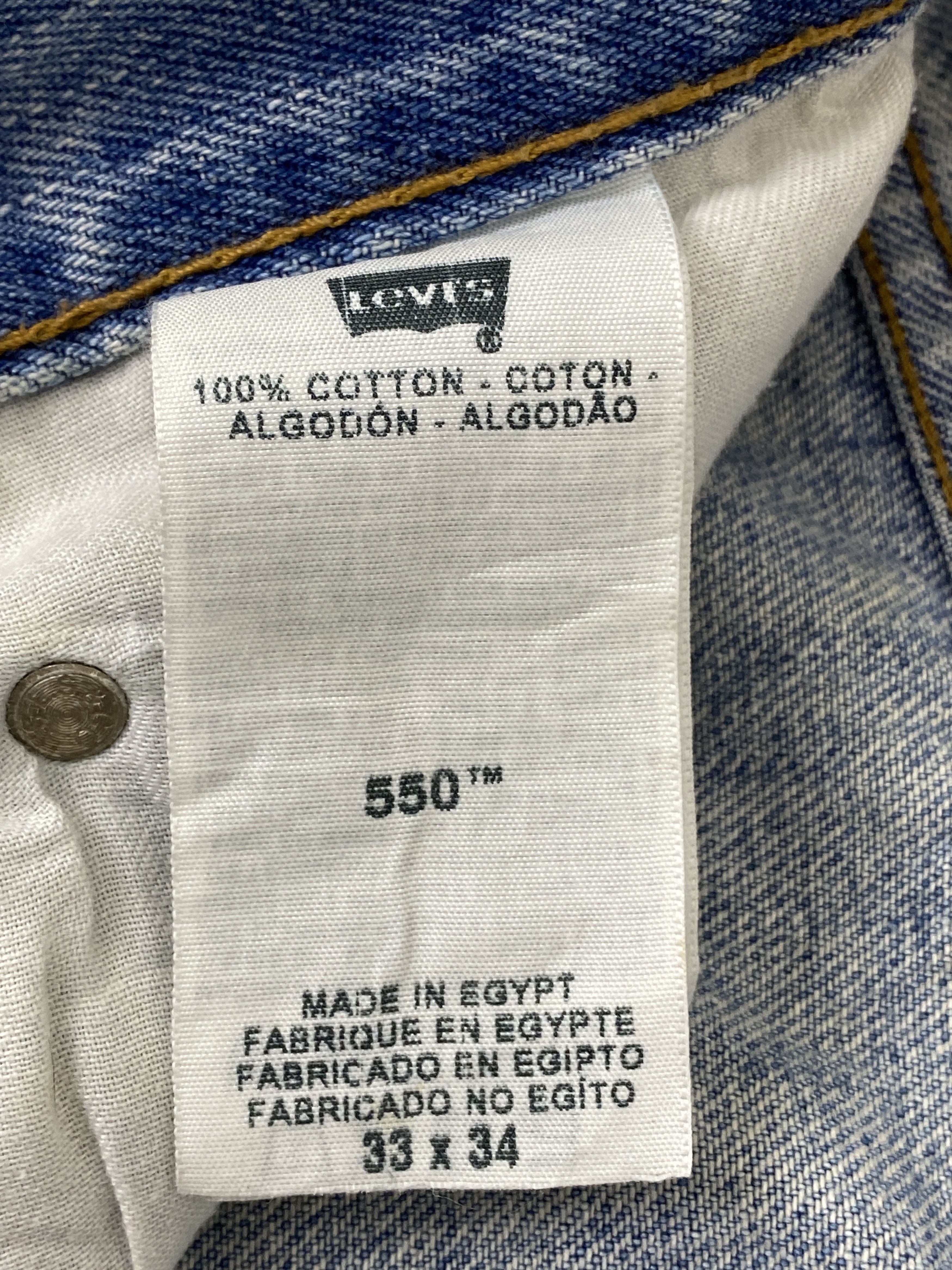 Levi's Vintage Levis 550 Faded Blue Jeans 33x32.5 S0026 Size US 33 - 6 Thumbnail