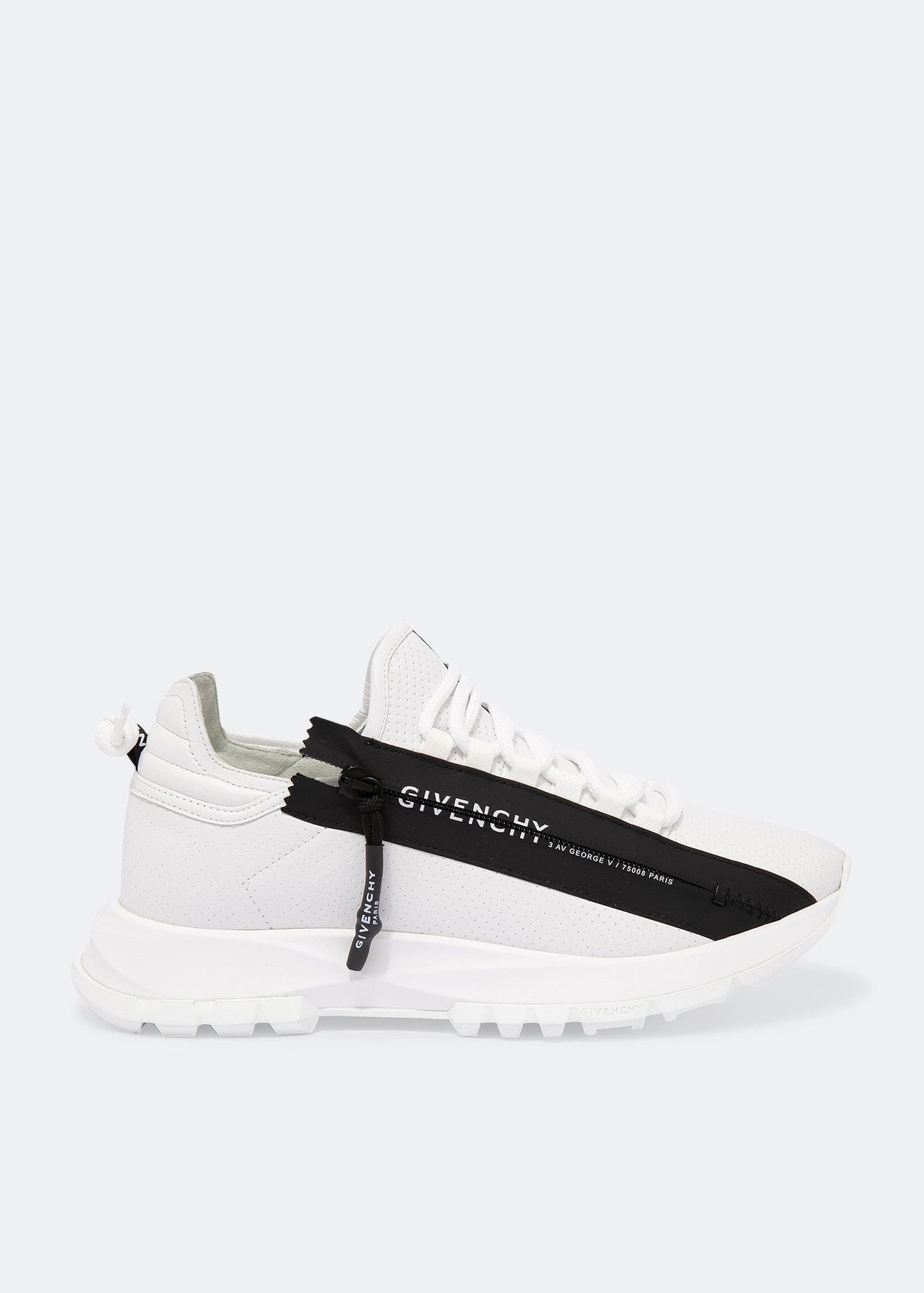Givenchy o1lv12m1025 Spectre Runner Low With Zip in White Size US 12 / EU 45 - 1 Thumbnail