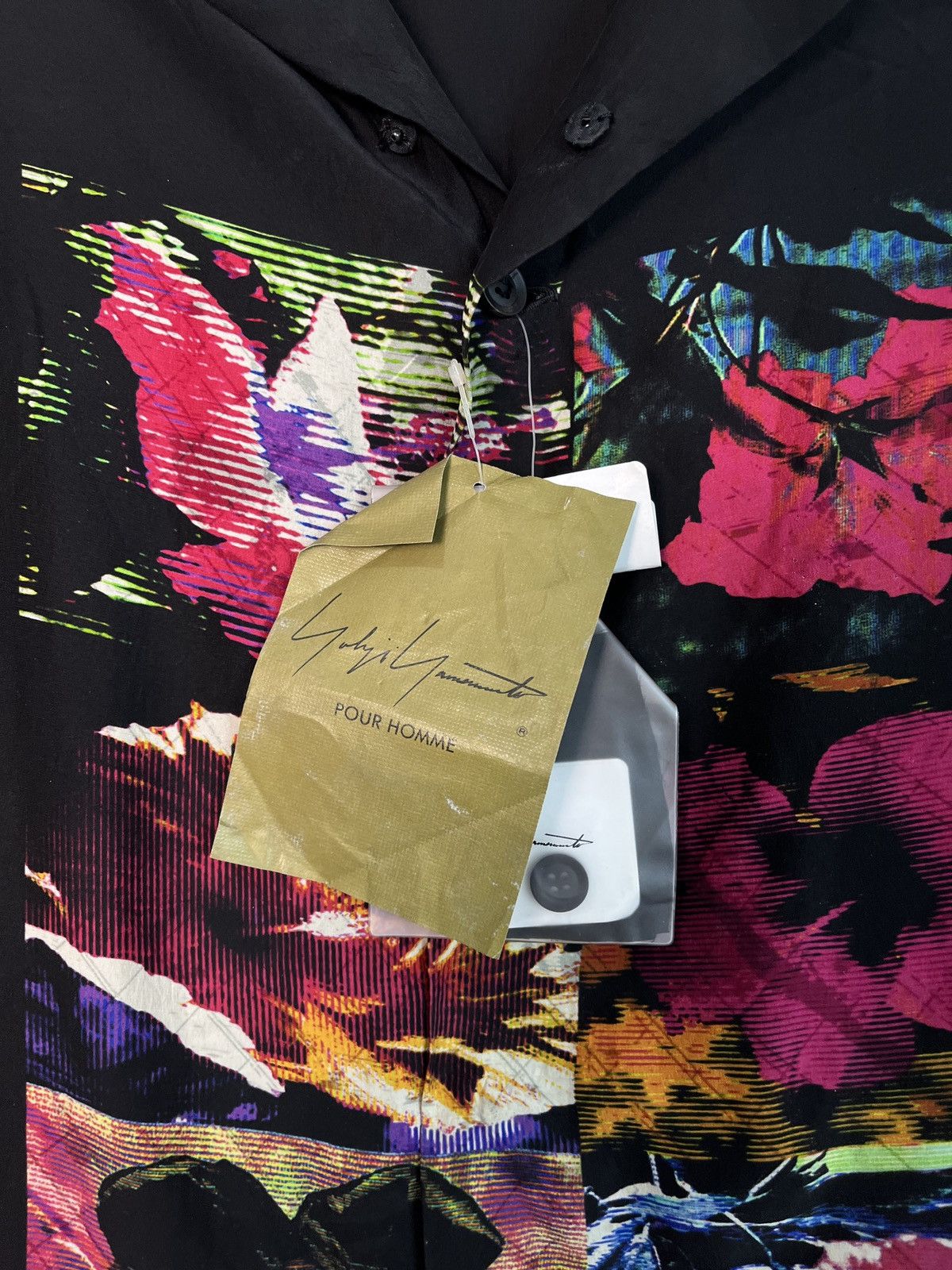Yohji Yamamoto NWT Yohji Yamamoto Pour Homme Flashi PKB Flower Silk Shirt Size US XL / EU 56 / 4 - 4 Thumbnail