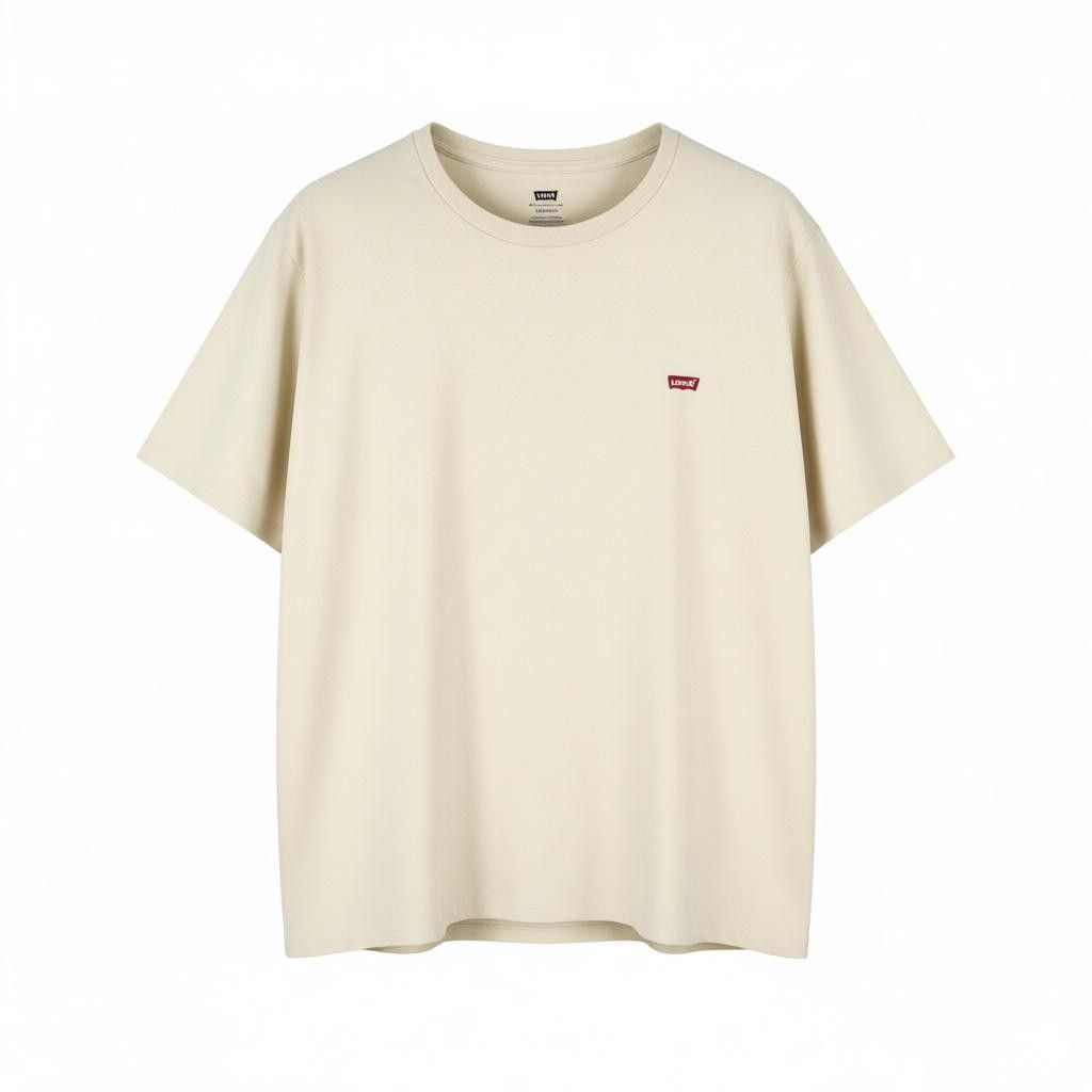 Levi's STANDARD XL Light Beige Cotton Tricot Crew Neck 87866 Size US XL / EU 56 / 4 - 1 Thumbnail