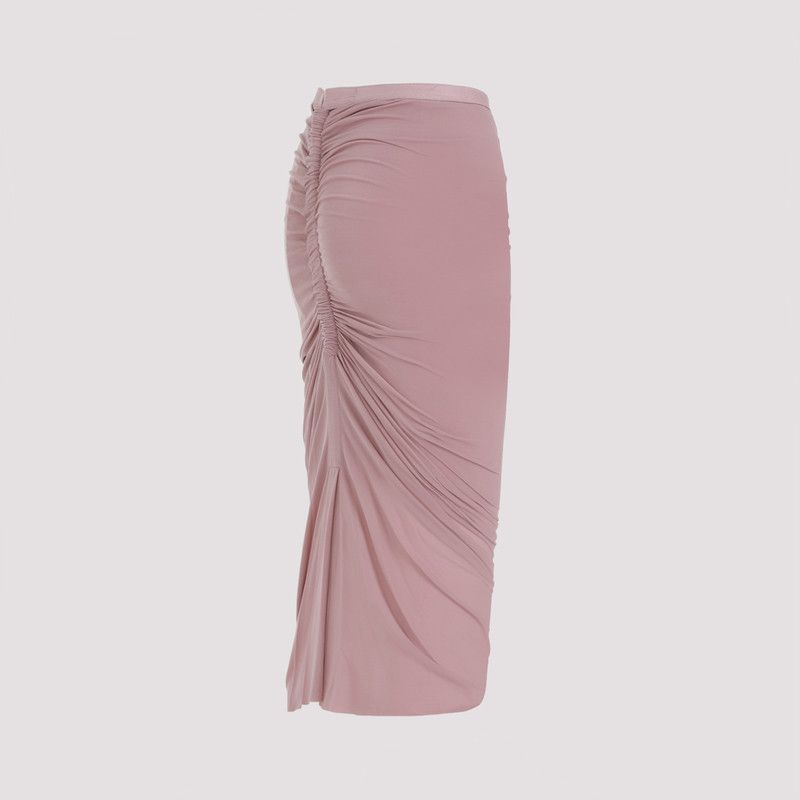 Rick Owens o1y0126 Midi Skirt in Antique Rose Size 26" / US 2 / IT 38 - 3 Thumbnail