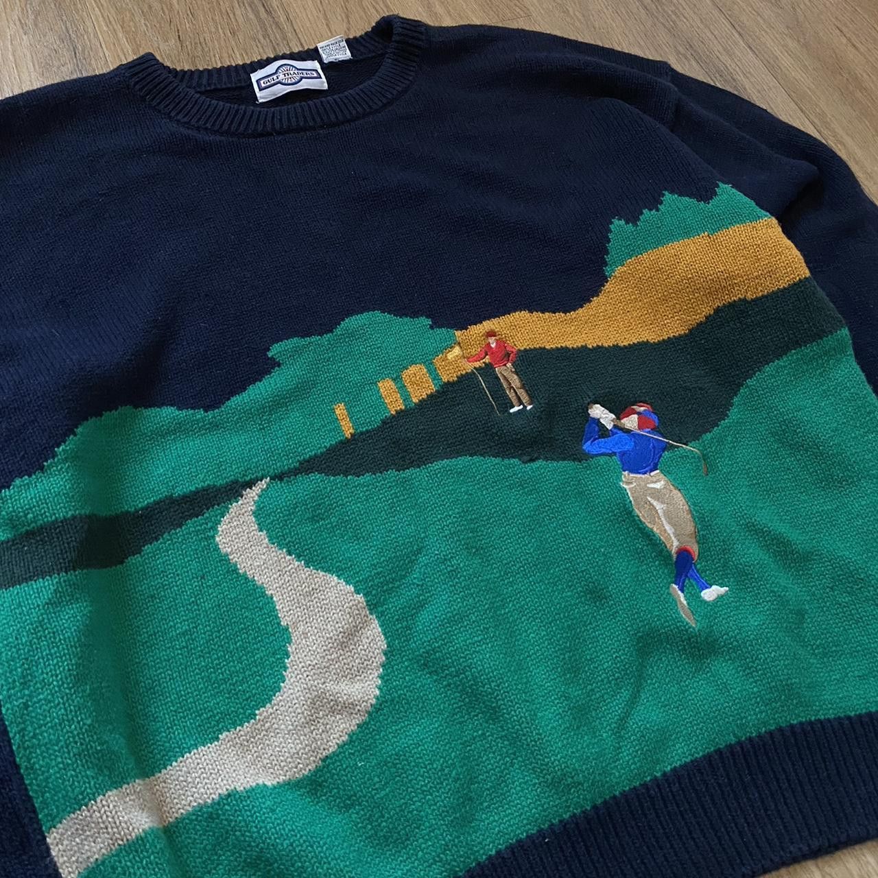 Other Navy blue vintage golf sweater Vintage Boxy Cozy Size US XL / EU 56 / 4 - 2 Thumbnail