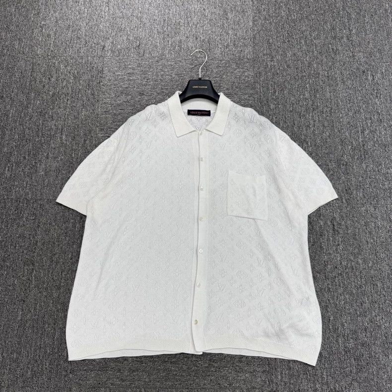 Louis Vuitton Louis Vuitton Hollow-out Monogram Knit Short-sleeve - dmc Size US L / EU 52-54 / 3 - 1 Thumbnail