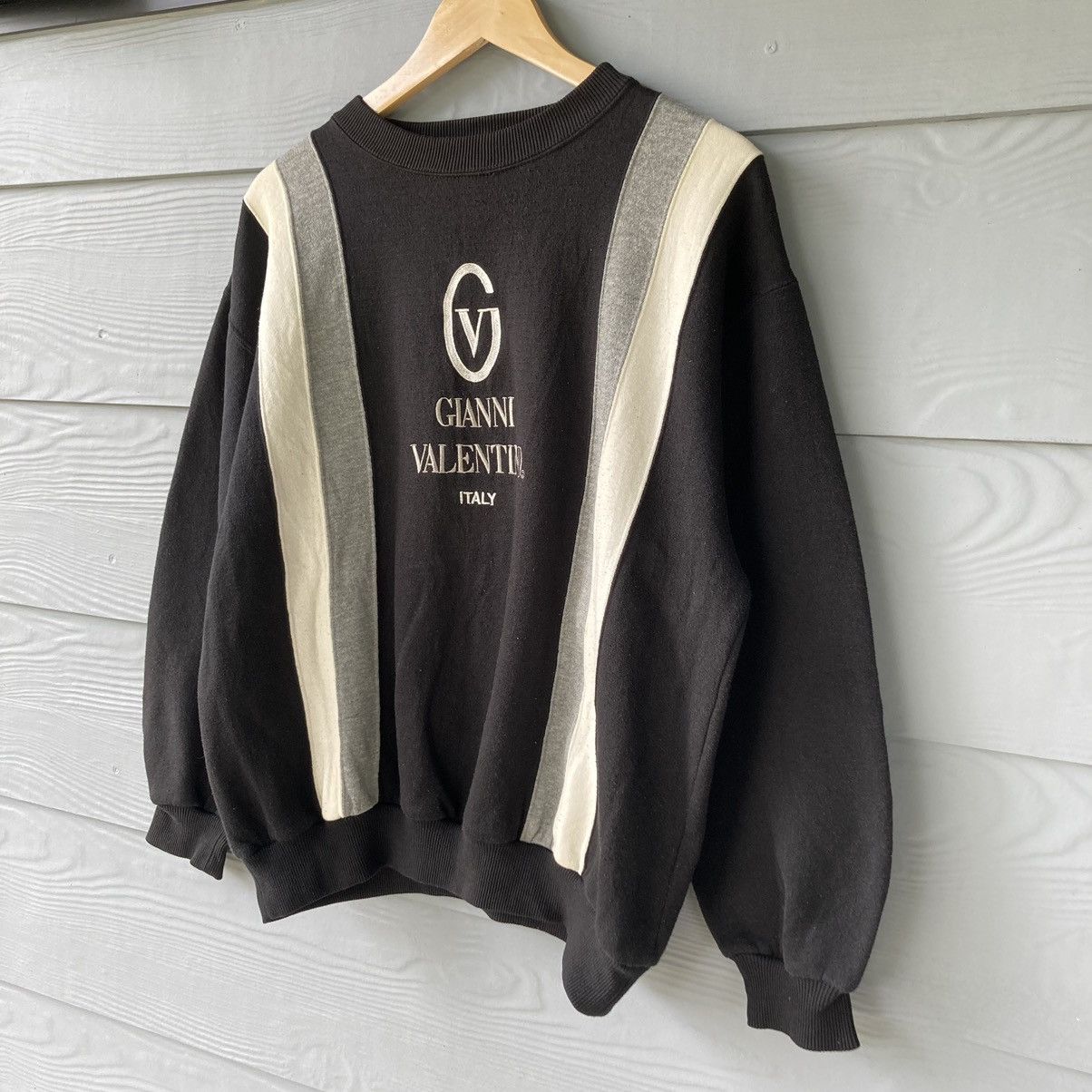 Gianni Valentino Vintage Giani Valentino Black Sweatshirts Size US L / EU 52-54 / 3 - 3 Thumbnail