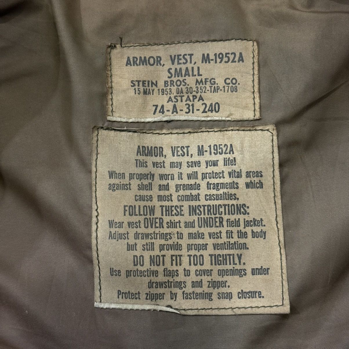 Vintage ‼️VERYRARE‼️Vintage 1953 Stein Bros Mfg Armor Military Vest Size US S / EU 44-46 / 1 - 19 Thumbnail