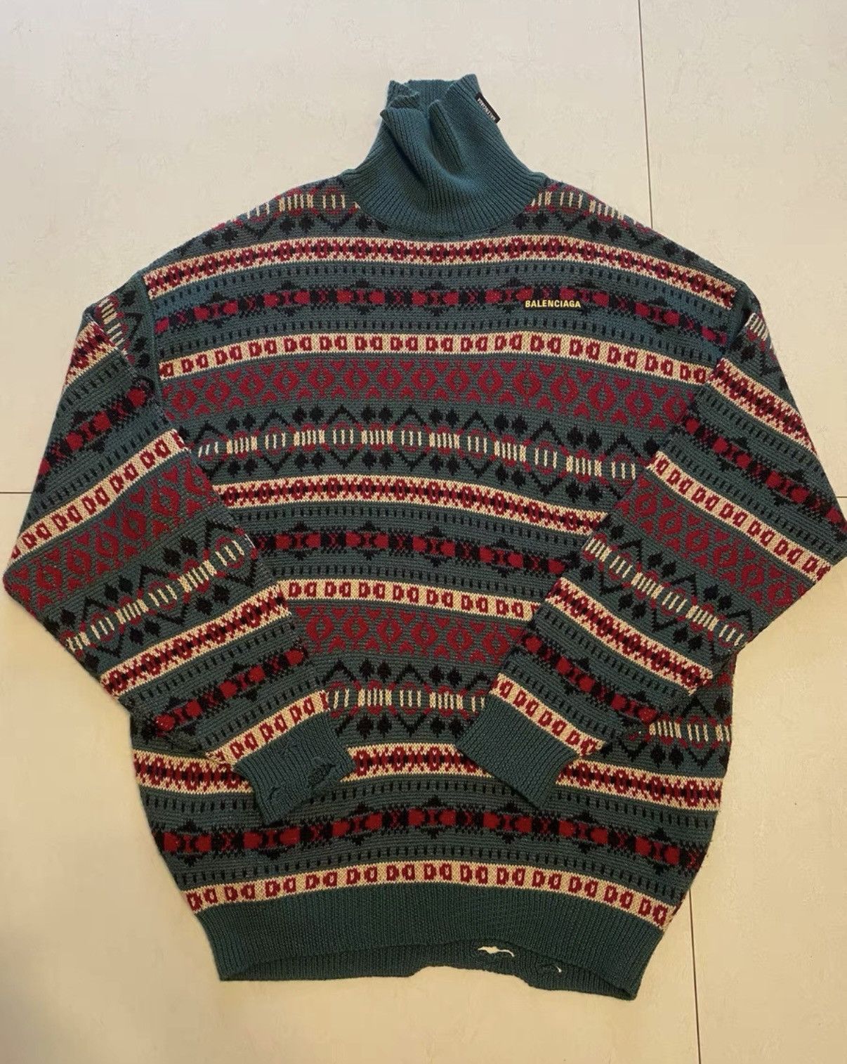 Balenciaga Balenciaga ethnic-pattern sweater Size US M / EU 48-50 / 2 - 1 Thumbnail