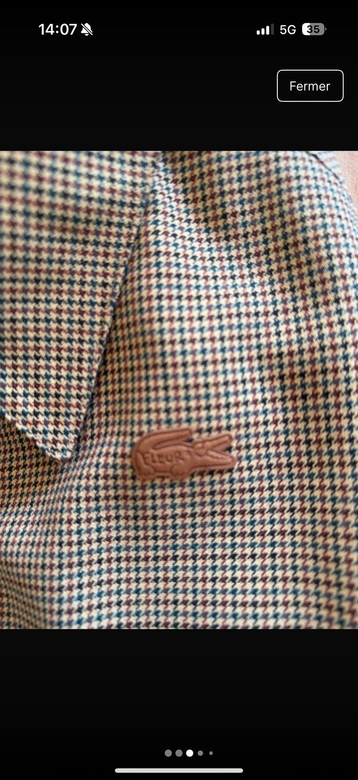 Golf le Fleur × Lacoste Le FLEUR x Lacoste Checked Jacket – Limited Edition* Size XS / US 0-2 / IT 36-38 - 4 Thumbnail