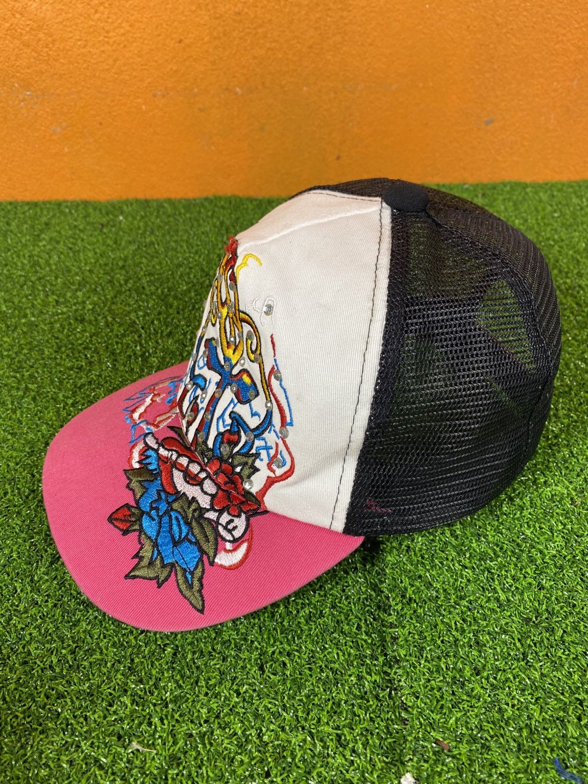 Christian Audigier Vintage Ed Hardy Trucker Cap Rhinestone Christian Audigier Size ONE SIZE - 16 Thumbnail