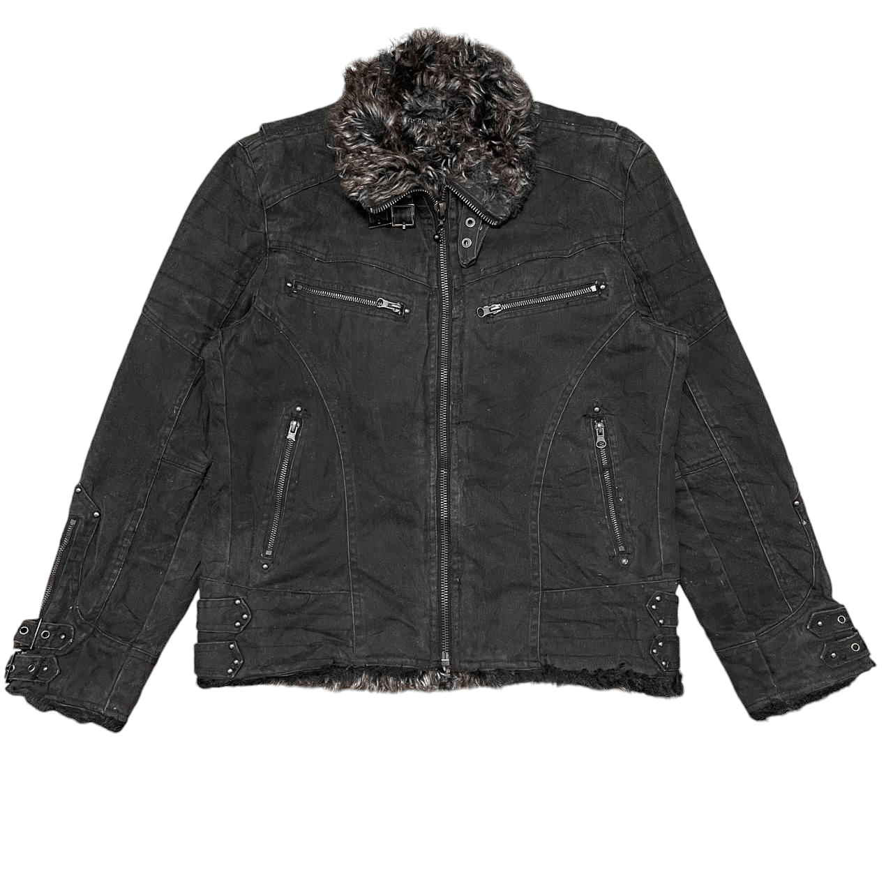 In The Attic In The Attic Fur Jacket Punk Helmut Lang Astro Inspired Size US L / EU 52-54 / 3 - 1 Thumbnail