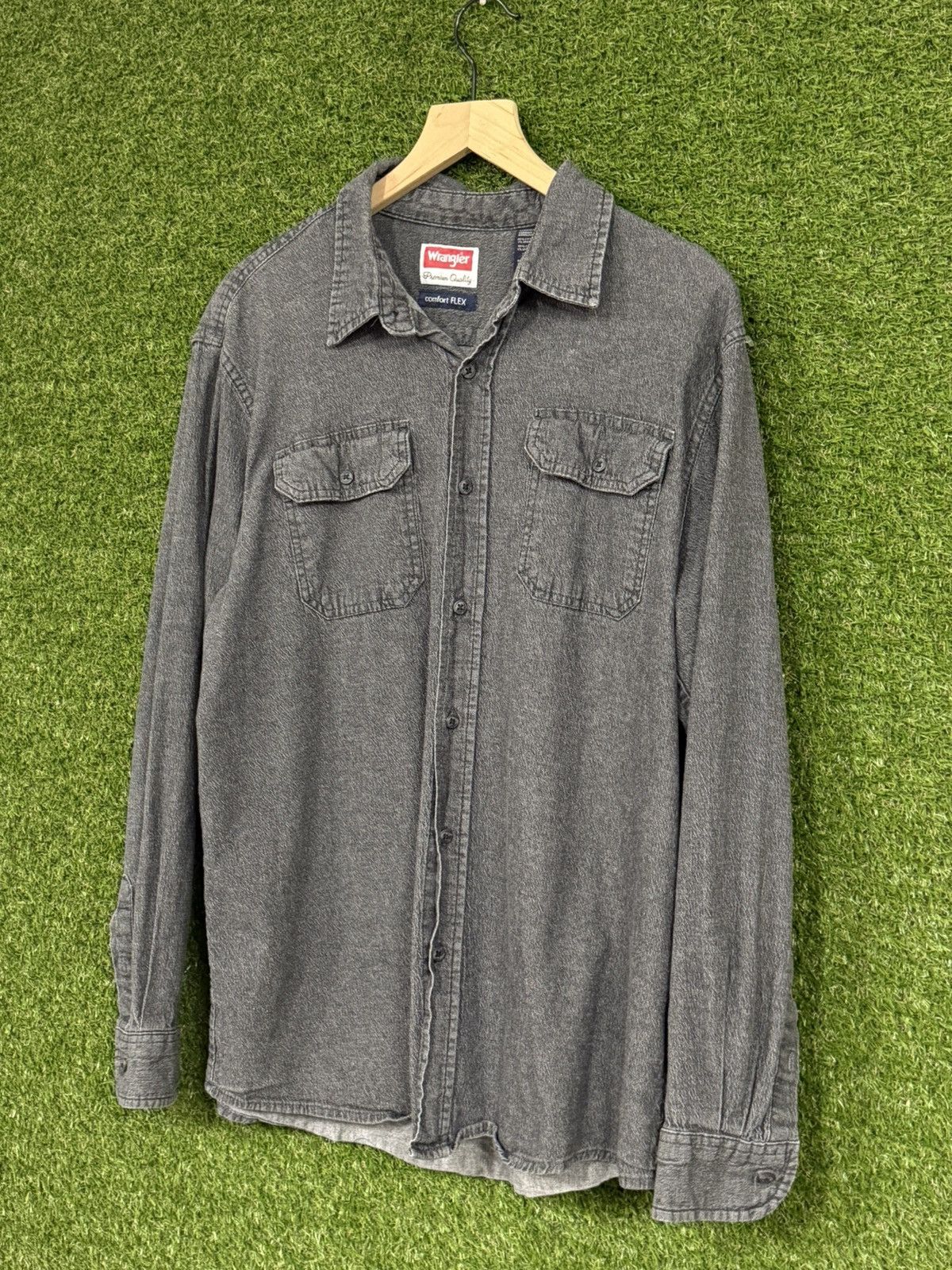 Wrangler Wrangler Black / Dark Grey Denim Jean Cowboy Shirt Large Size US L / EU 52-54 / 3 - 1 Thumbnail