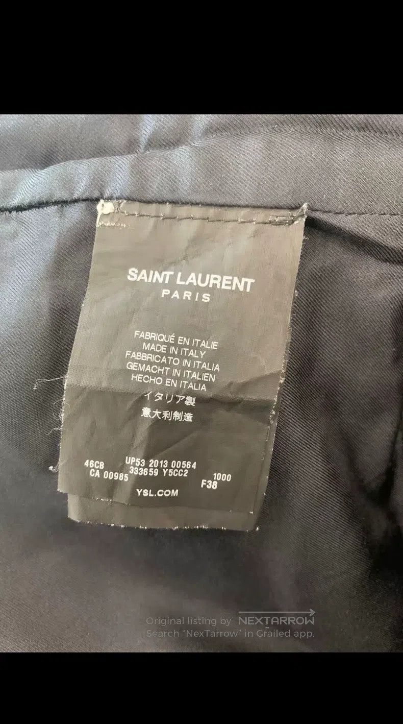 Saint Laurent Paris Saint Laurent Paris Black Cinch Waist Glossy Patent Leathe Size 37" - 6 Thumbnail