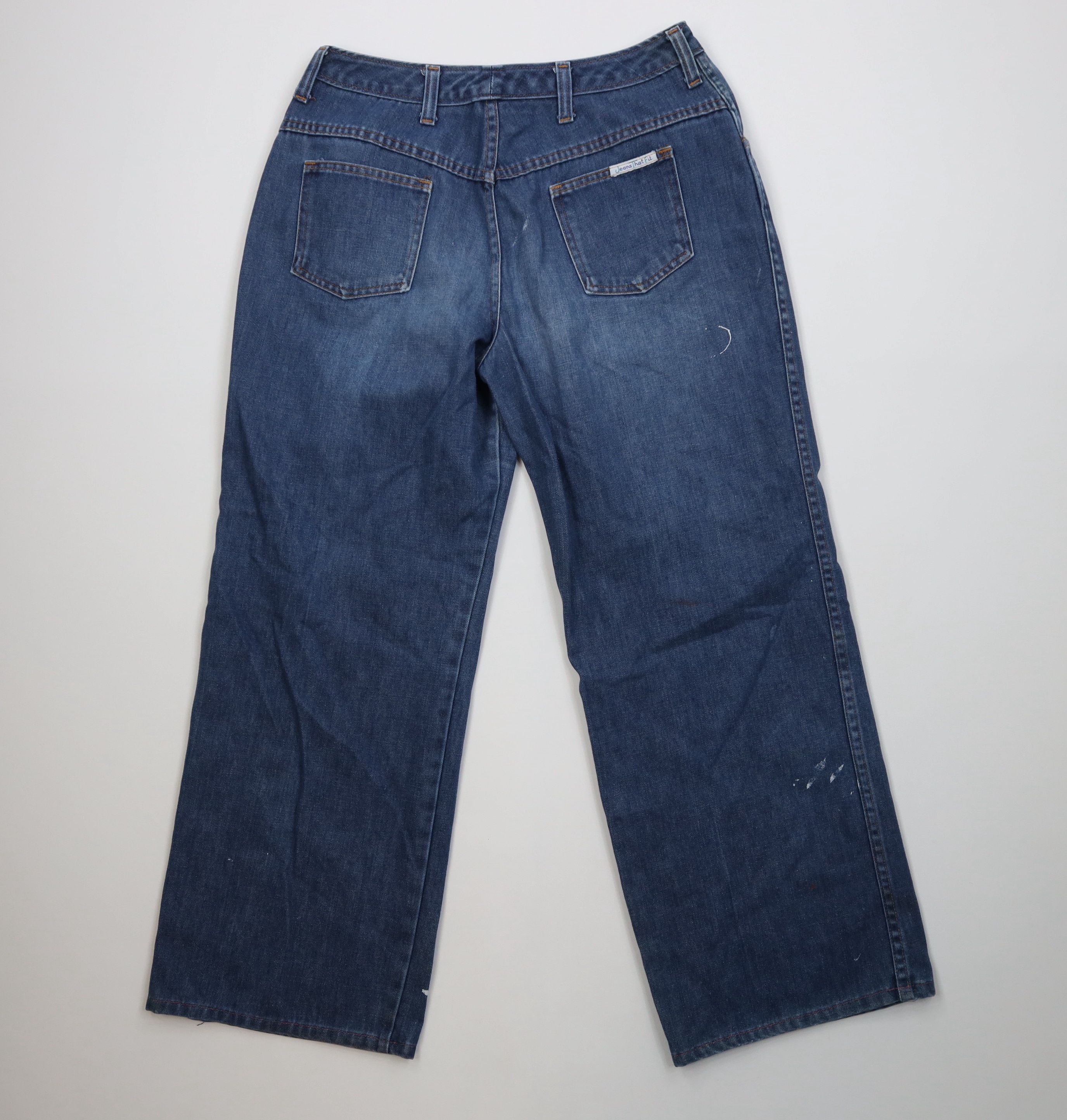 Vintage Vintage 70s Streetwear Baggy Wide Leg Denim Jeans Blue USA Size US 30 / EU 46 - 10 Thumbnail