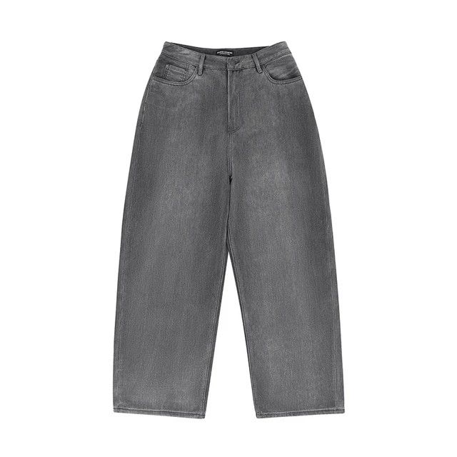 Japanese Brand × Jean Carbon Ash Gray Wash Worn Jeans Size US 34 / EU 50 - 4 Thumbnail