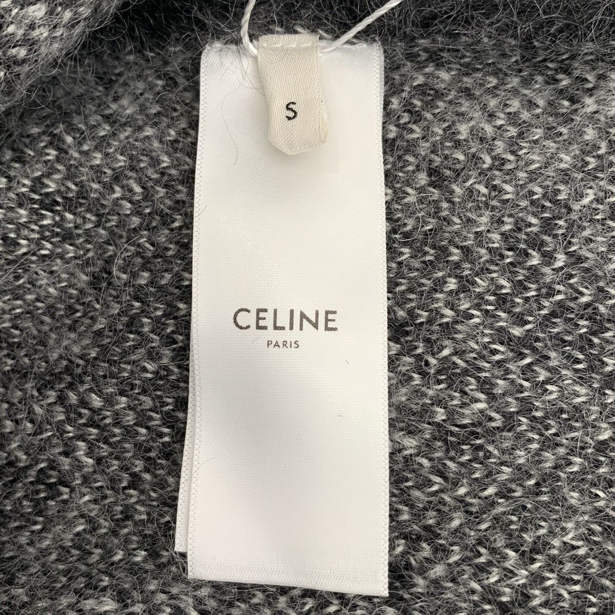 Celine Celine Black Letter Printed Mohair Long Sleeve Sweater K26WX Size US S / EU 44-46 / 1 - 6 Thumbnail