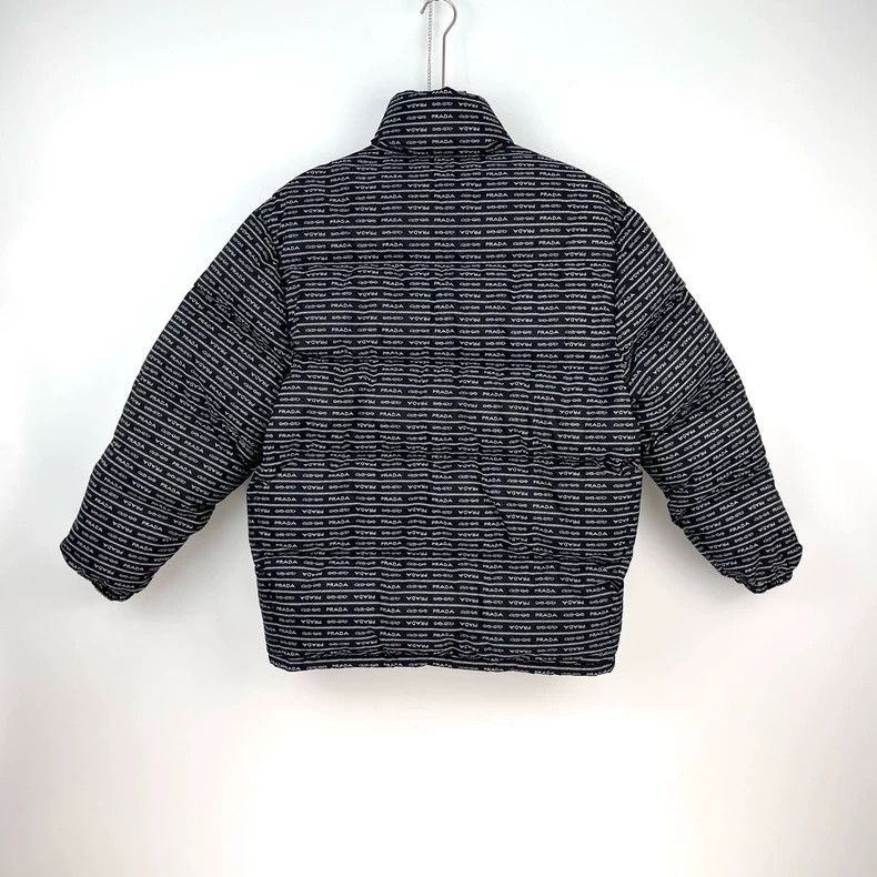 Prada Prada Black full logo metal triangle down jacket 2502-Nexta Size US XXS / EU 40 - 4 Thumbnail